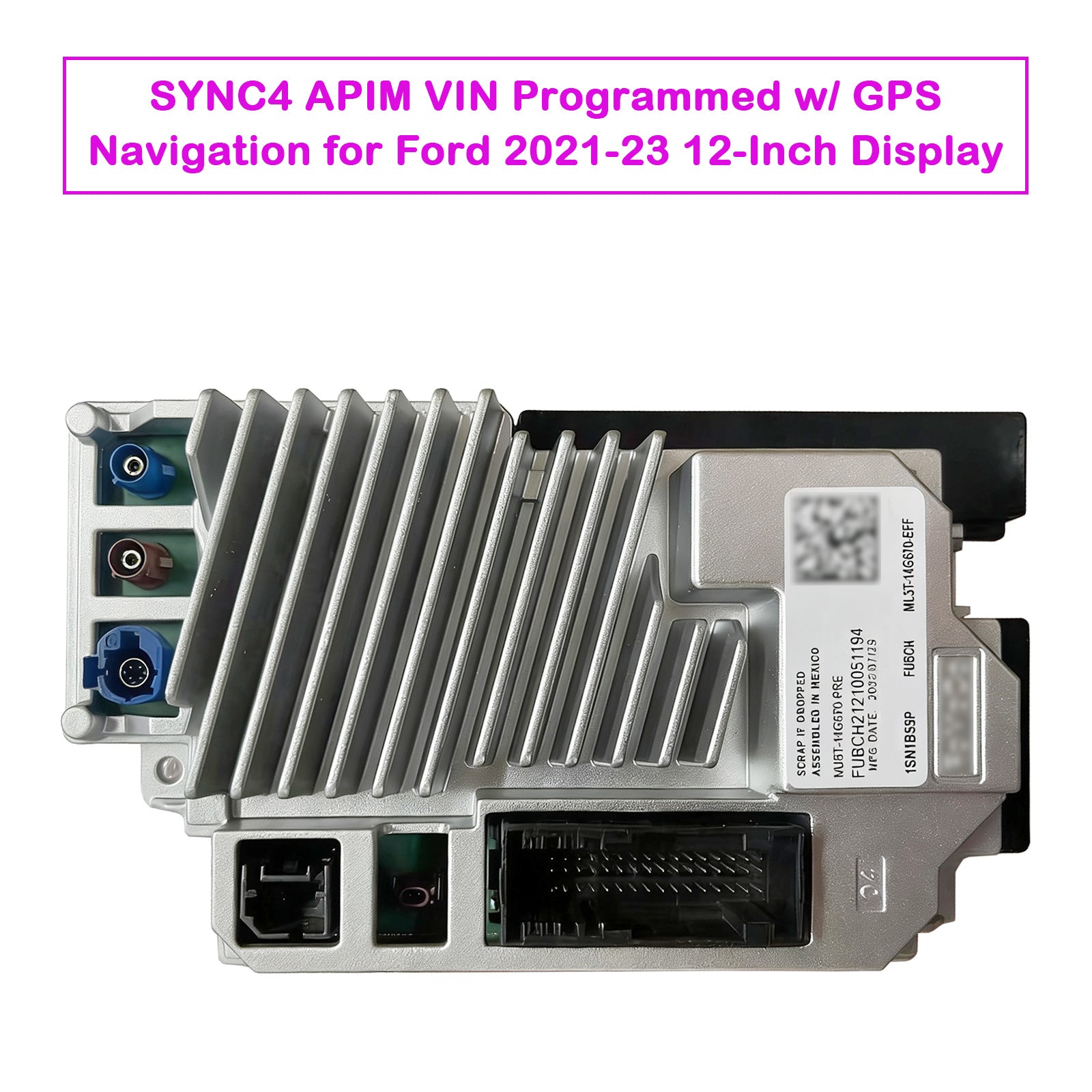 PALASER SYNC4 Apim Vin Programmed W/ Gps Navigation For Ford 2021-23 12-Inch Display - Image 2