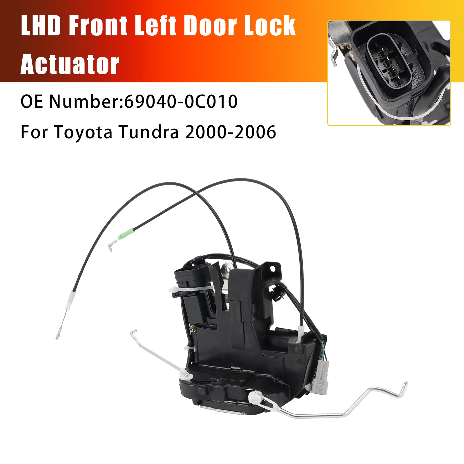 PALASER Front Left Driver Side Door Lock Actuator Assembly 69040-0C010 For Toyota Tundra 2000-2006 - Image 6