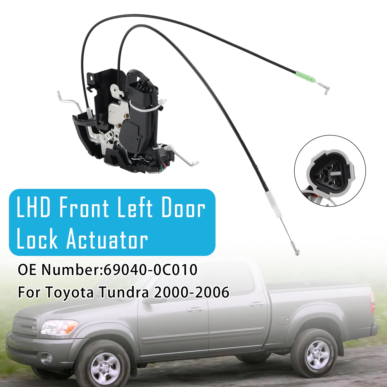PALASER Front Left Driver Side Door Lock Actuator Assembly 69040-0C010 For Toyota Tundra 2000-2006 - Image 4