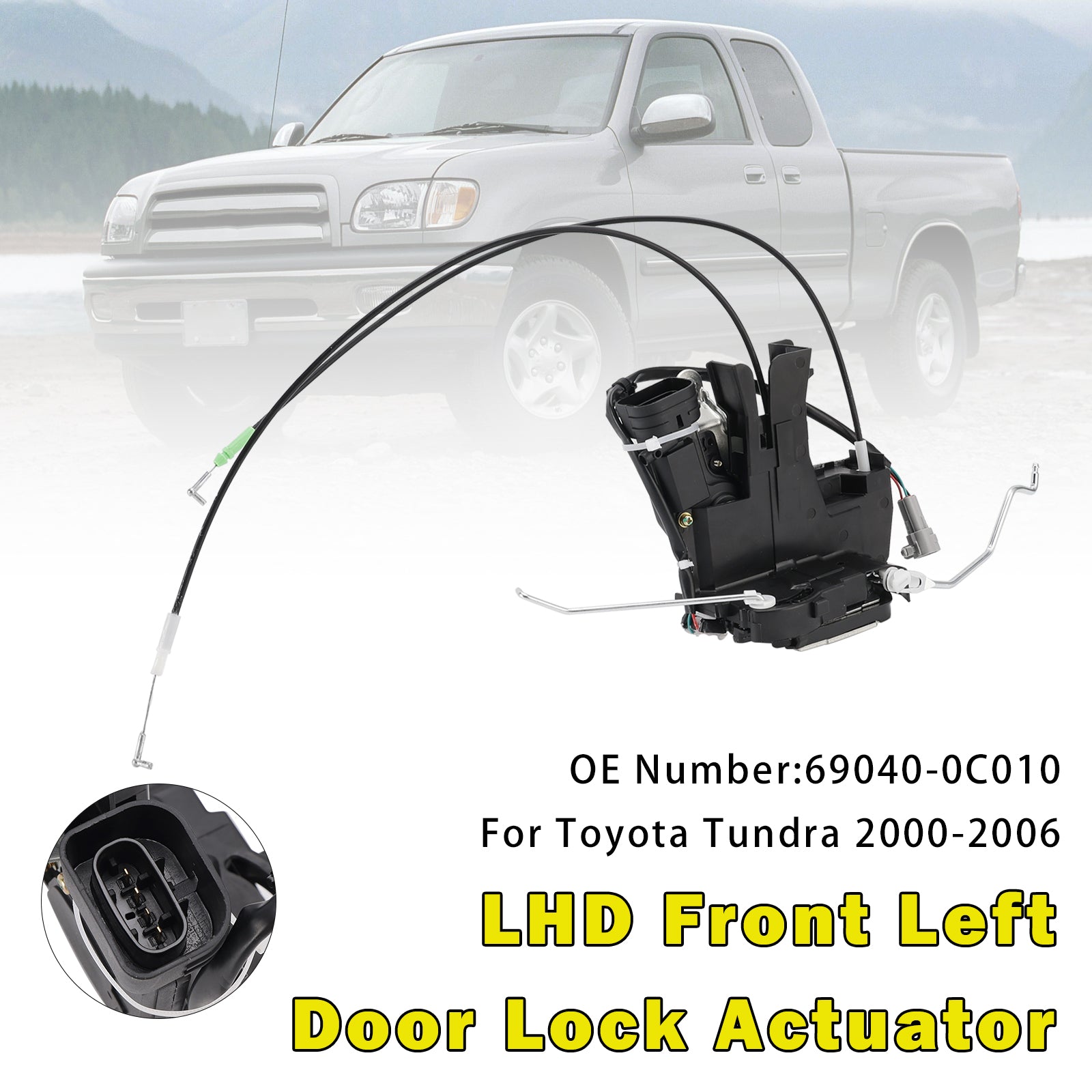 PALASER Front Left Driver Side Door Lock Actuator Assembly 69040-0C010 For Toyota Tundra 2000-2006 - Image 5
