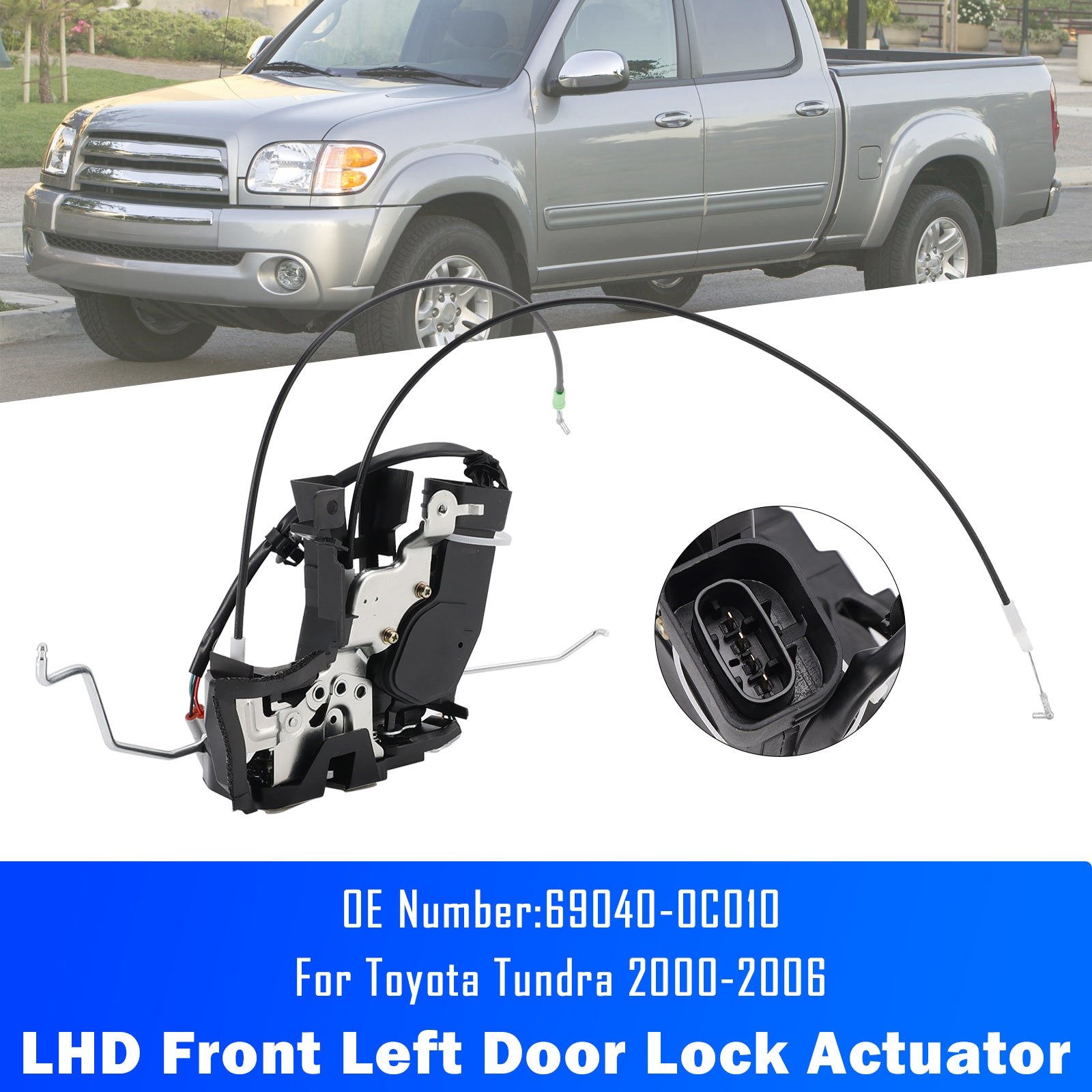 PALASER Front Left Driver Side Door Lock Actuator Assembly 69040-0C010 For Toyota Tundra 2000-2006 - Image 3