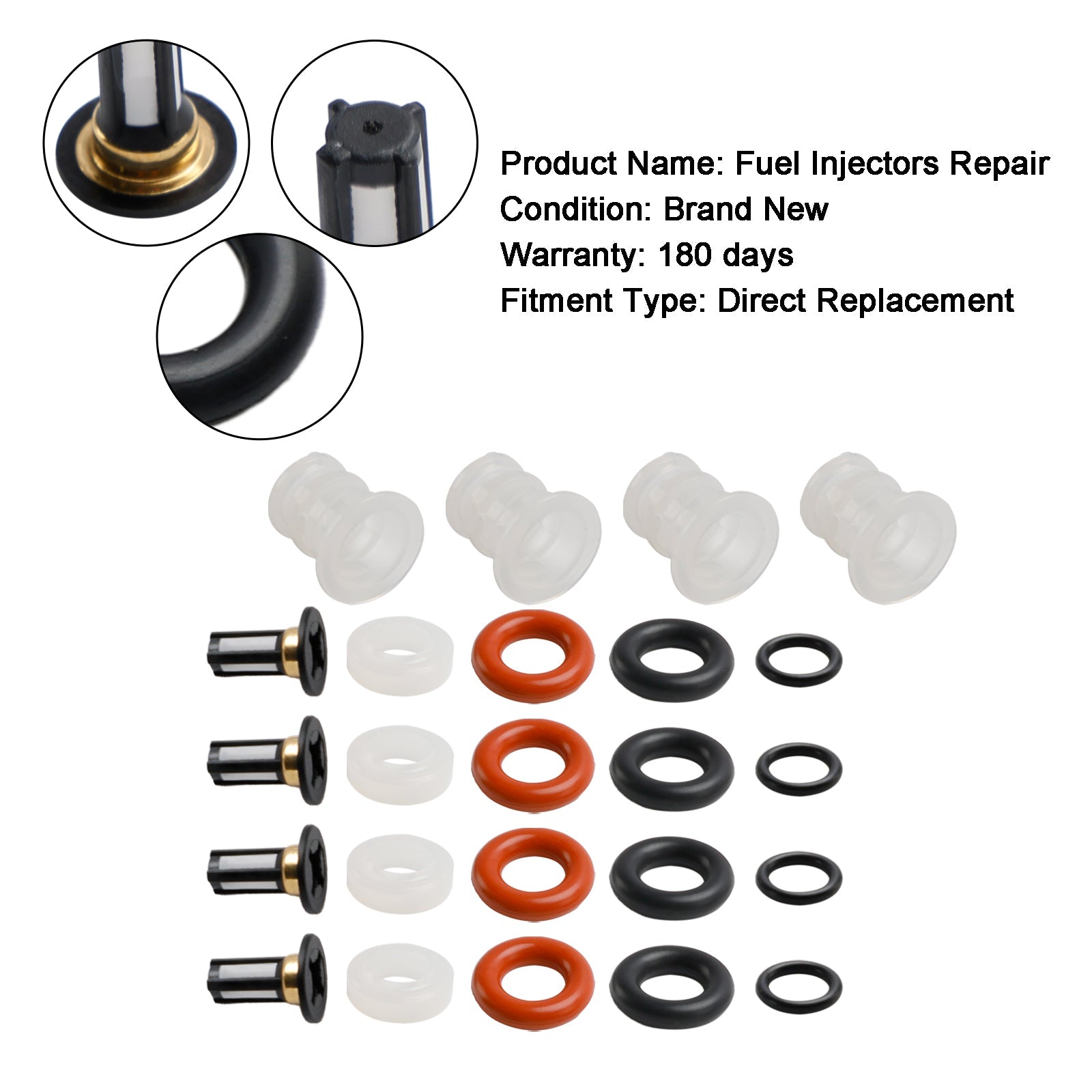 PALASER 2004-2008 Acura Tsx Fuel Injector Repair O-rings Seals Kit 16450-PRB-A01 - Image 7