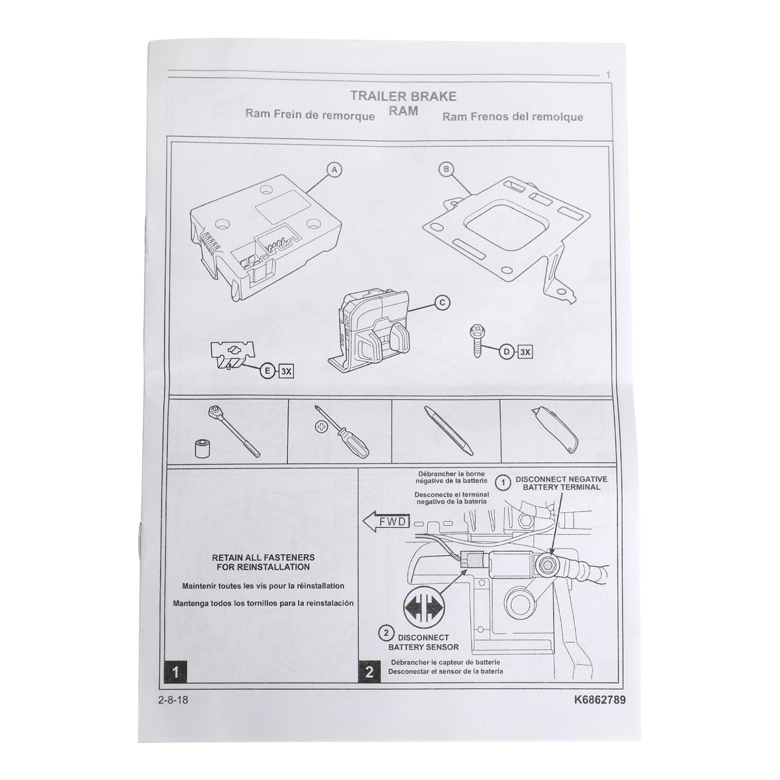 PALASER 2019-2022 Ram 1500 82215278AE Dt Integrated Trailer Brake Controller - Image 9