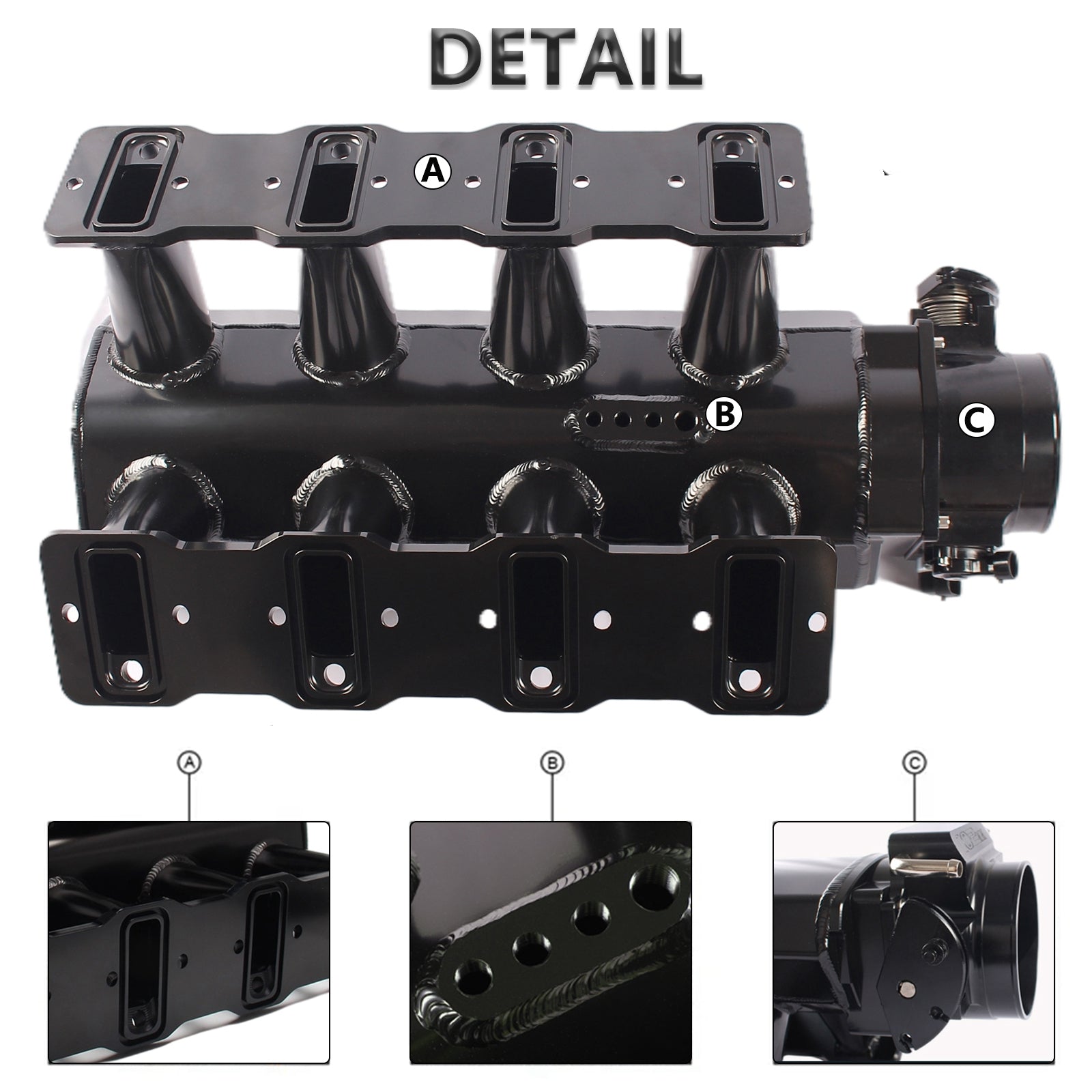 PALASER 92MM Intake Manifold W/ Fuel Rails Cathedral Port Fit LS1 LS2 LS6 6.0L 5.3L 4.8L - Image 3