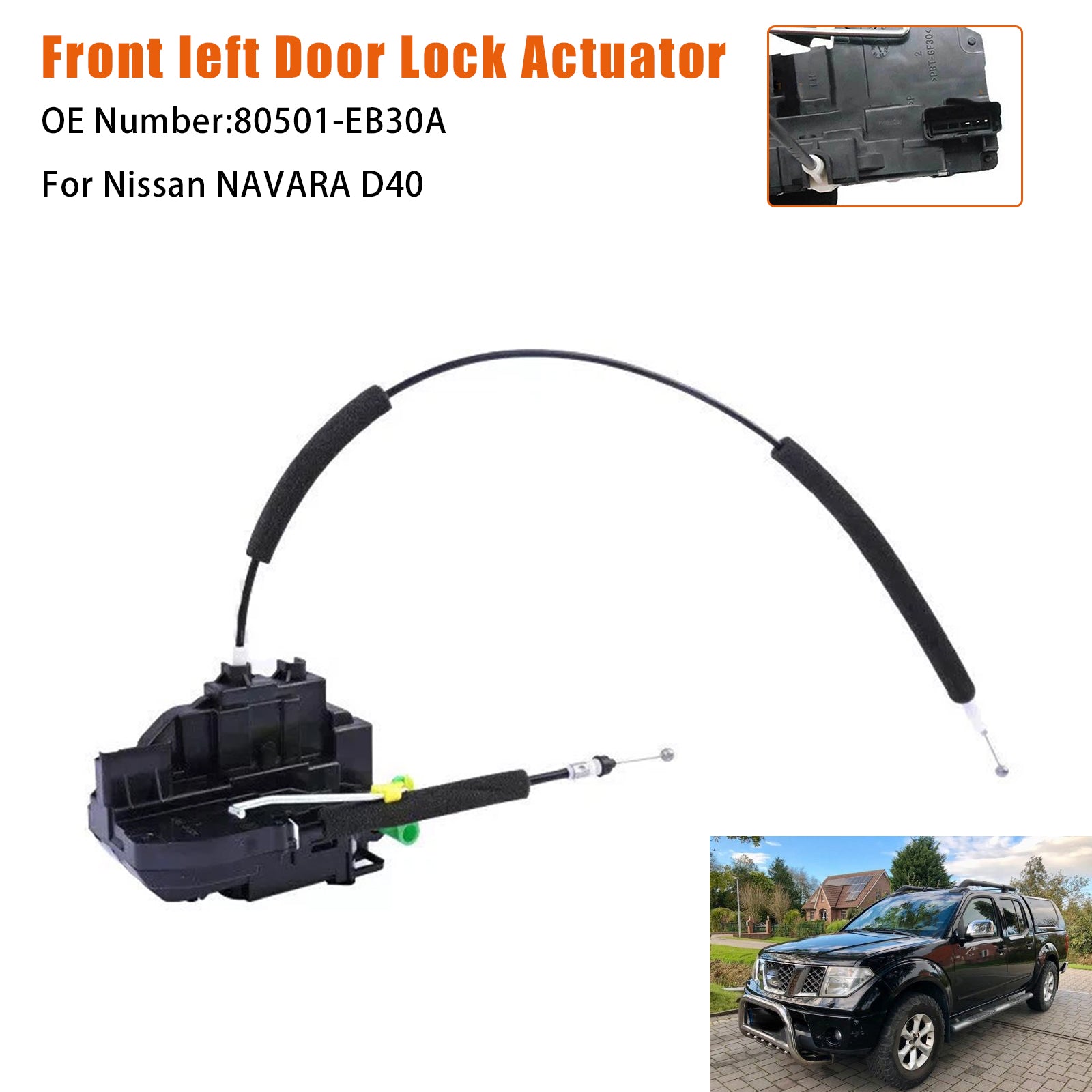 PALASER Front Left Door Lock Actuator 80501-EB30A For Nissan Navara D40 2005-2015