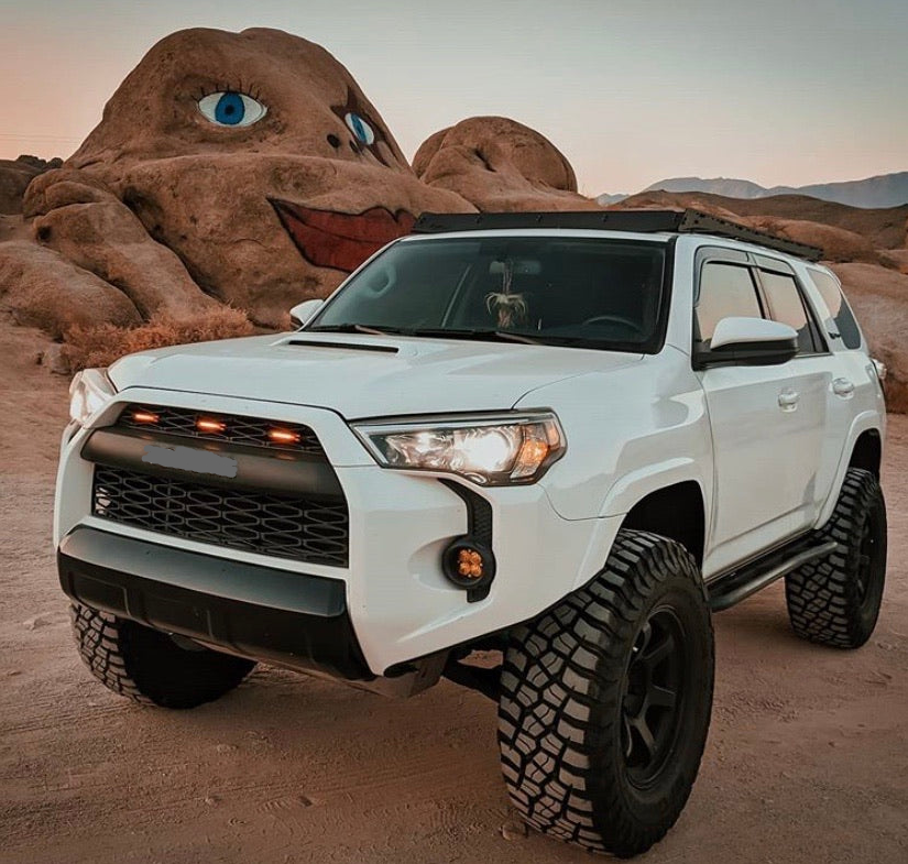 PALASER 2014-2019 Toyota 4Runner Trd Pro Front Grille Grill Kit Gray Word + LED Light - Image 6