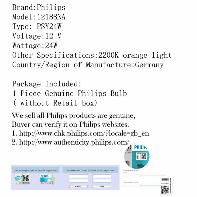 PALASER Drive Bombillas 12188NA PSY24W De Niebla Drl Standard Halogen Philips 24W - Image 4