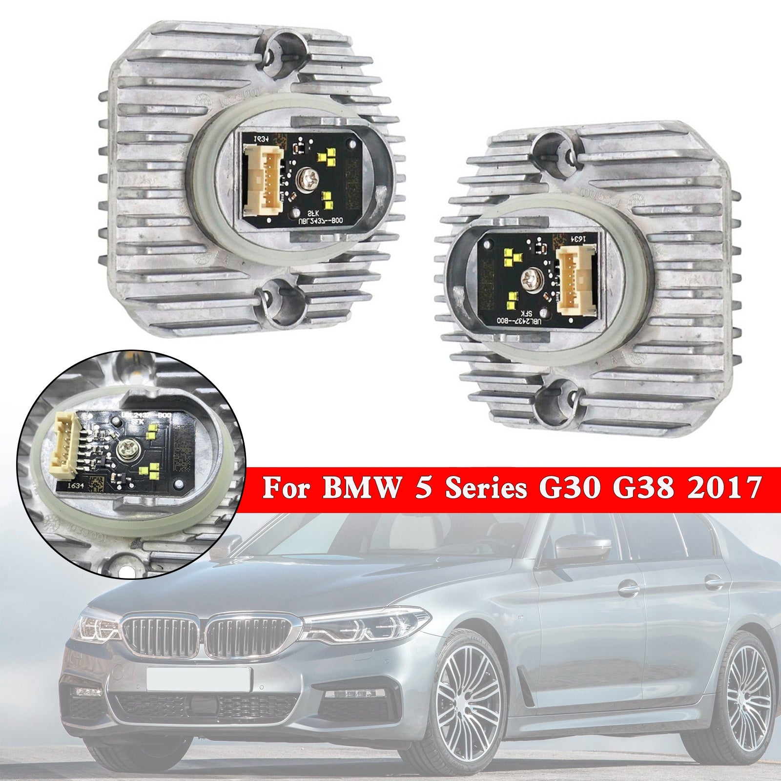 PALASER 2017- BMW 5 Series G30 G38 Left+right LED Drl Light Control Unit 63117214939/40 - Image 4