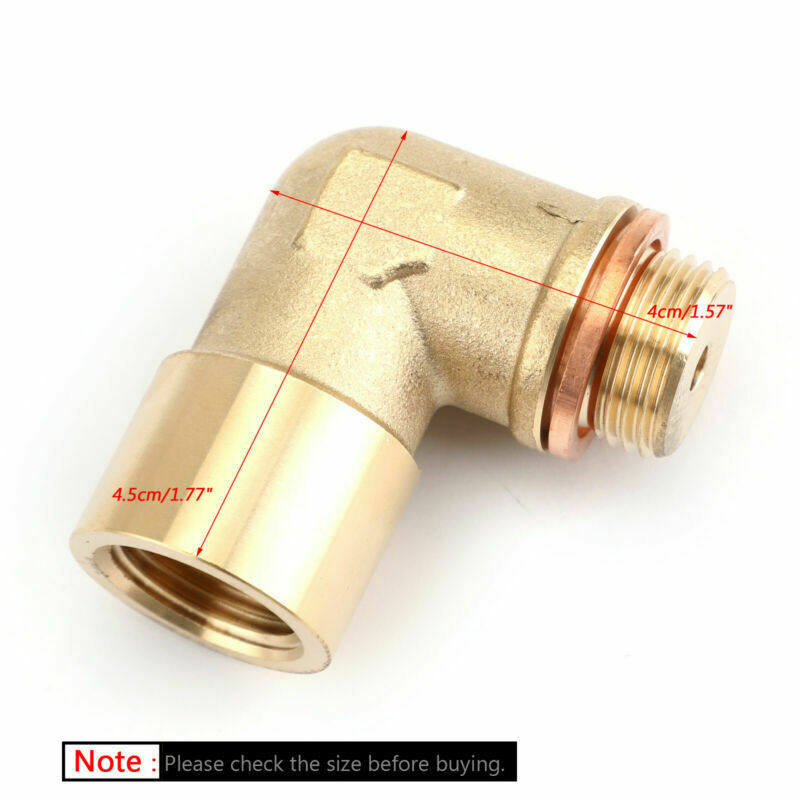 PALASER M18X1.5 02 Bung Extension O2 Oxygen Sensor Angled Extender Spacer 90 Degree - Image 2