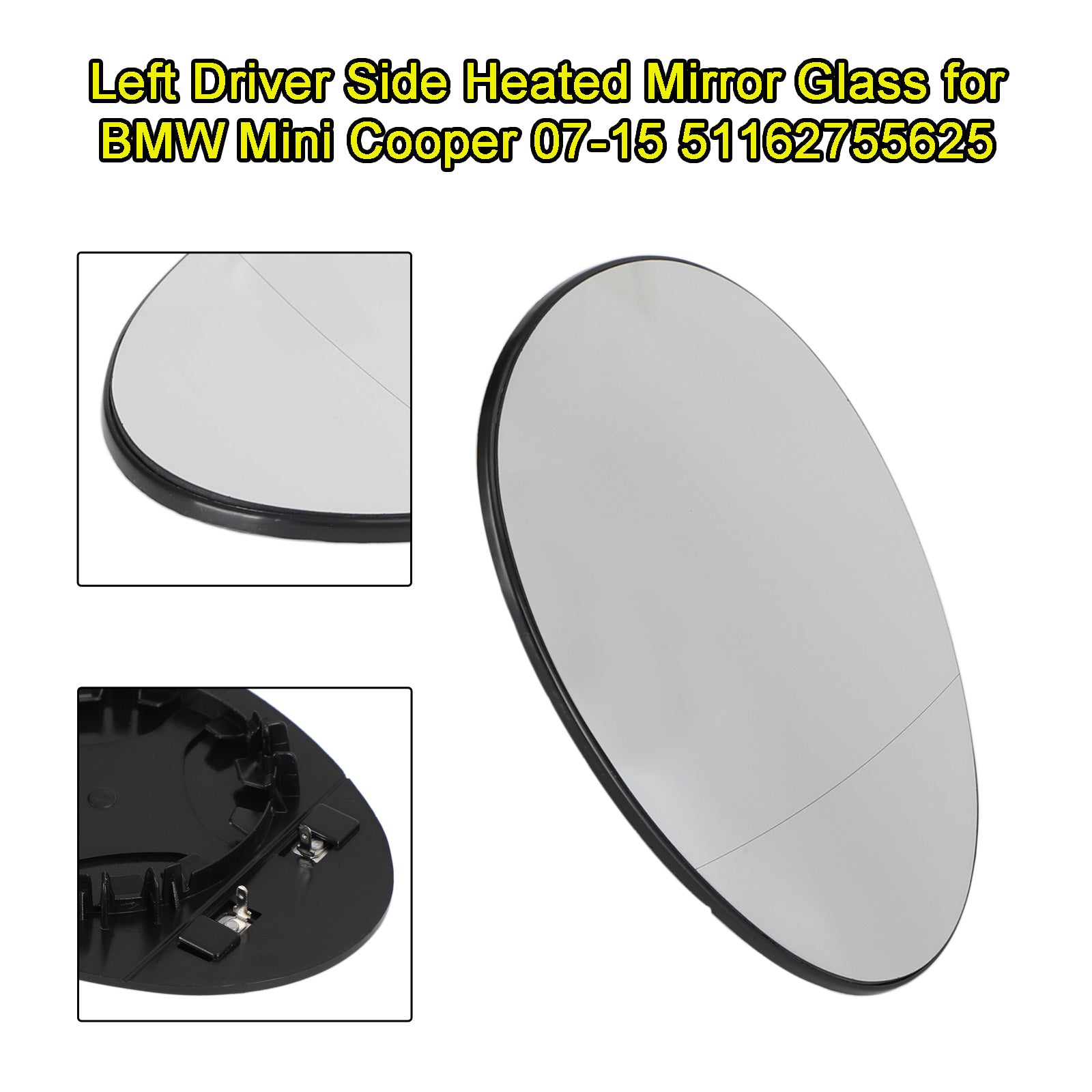 PALASER 07-14 Mini R55 Clubman Left Driver Side 51162755625 Heated Mirror Glass - Image 4