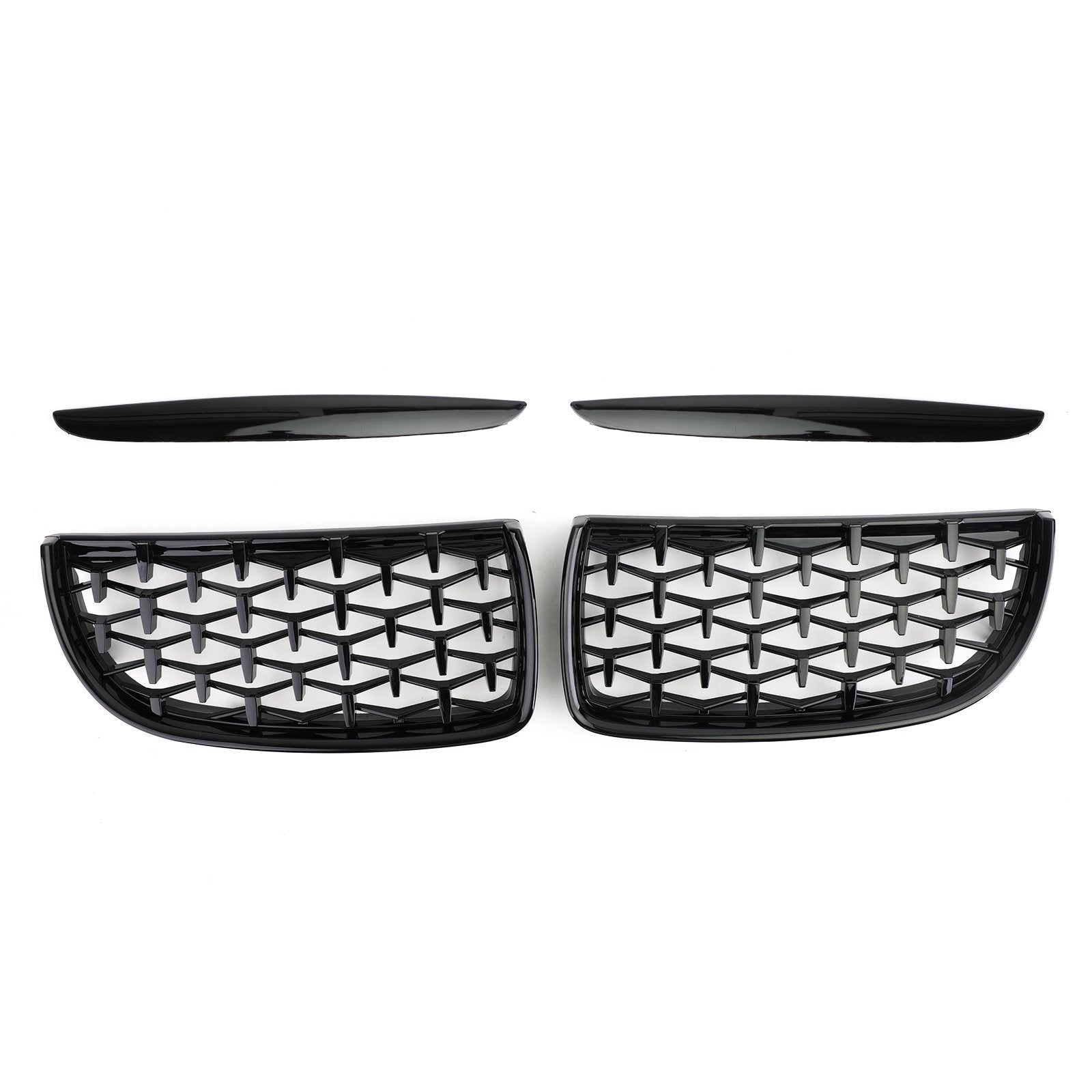 PALASER Meteor Black Kidney Grill Mesh Grille Fit BMW E90 3 Series Sedan 2005-2008