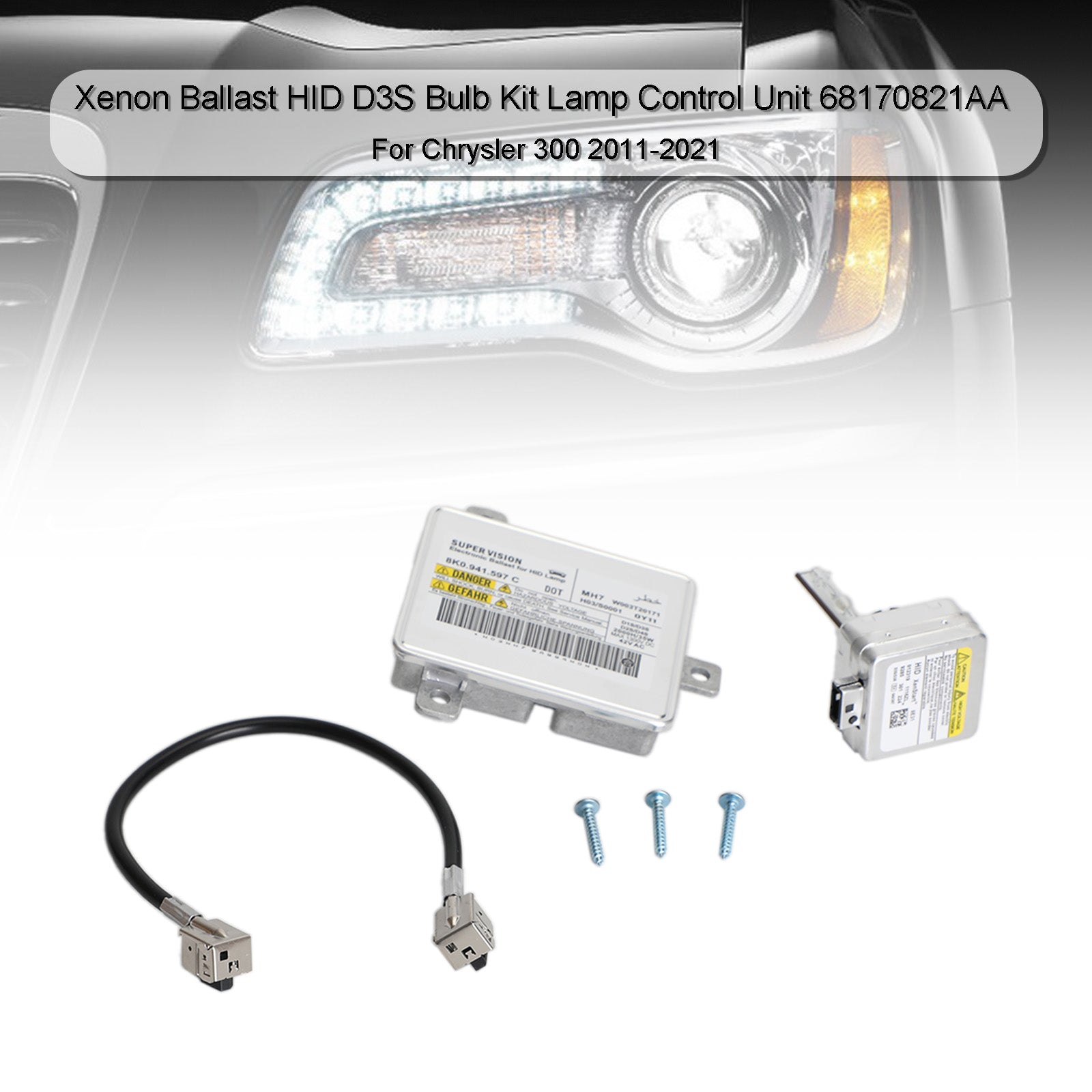 PALASER 2011-2021 Chrysler 300 Xenon Ballast Hid D3S Bulb Lamp Control Unit 68170821AA