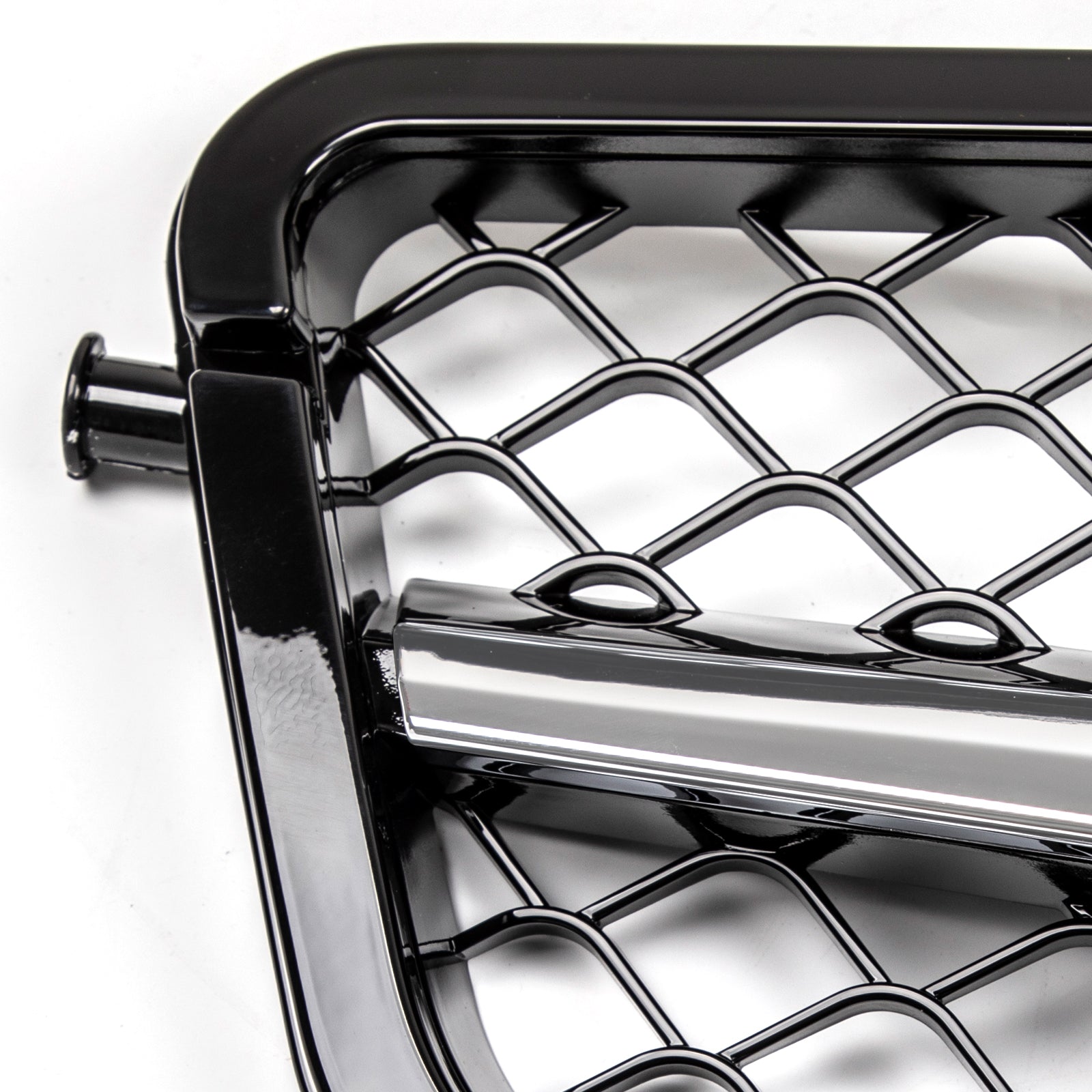 PALASER 2008-14 C-class W204 C300 C350 Benz Grille ABS Gloss Black Chrome Front Grille Replacement - Image 3