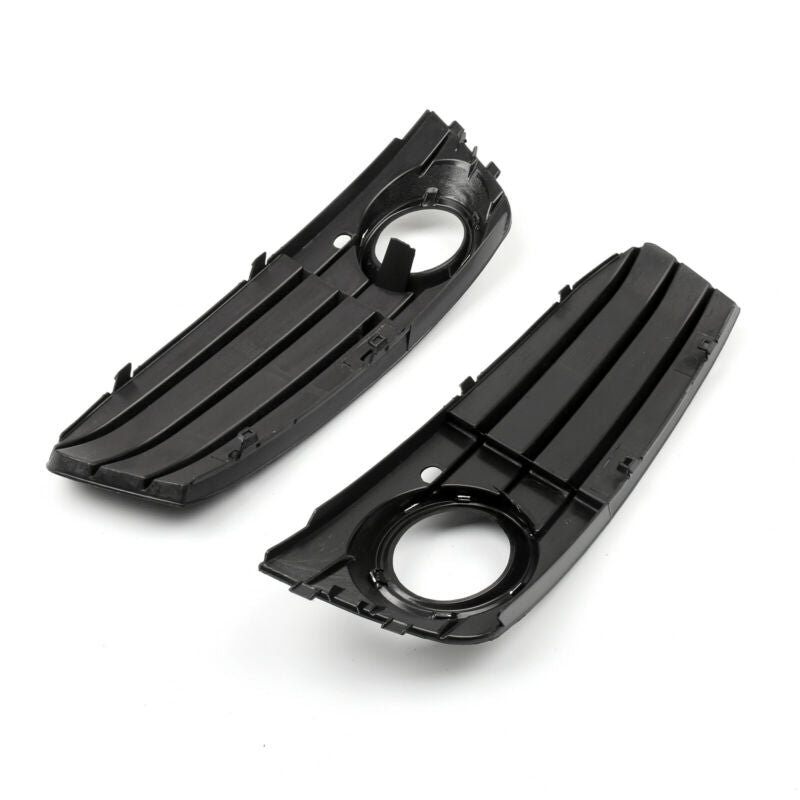 PALASER 2009-2011 Audi A4 B8 L+r Matte Black Front Bumper Fog Light Grille Cover - Image 3