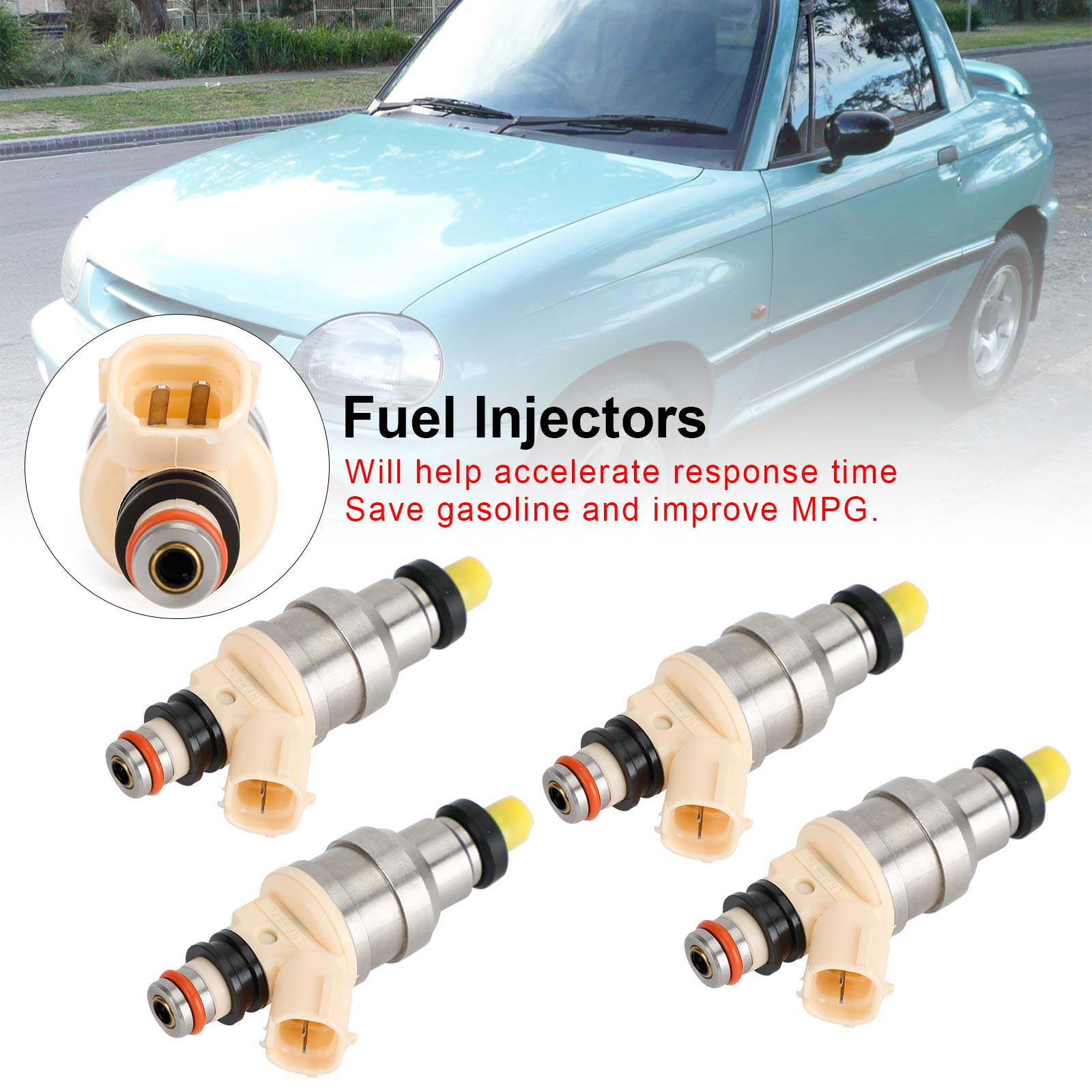 PALASER Fuel Injectors 4G1549 1571058B00 INP470 Fit 1996-1998 Suzuki X-90 - Image 3