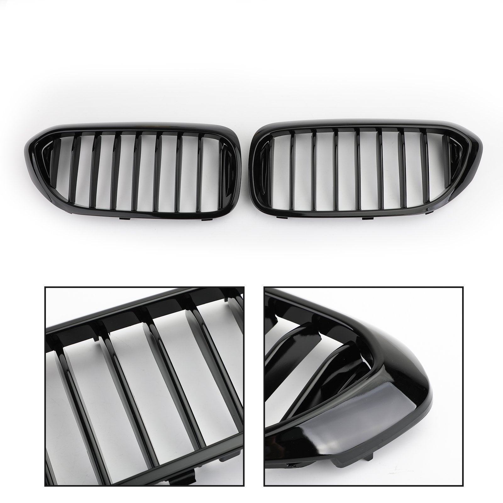 PALASER Glossy Black Front Kidney Grille Grill For 2017-2019 BMW 5 Series 530i 540i G30 - Image 4