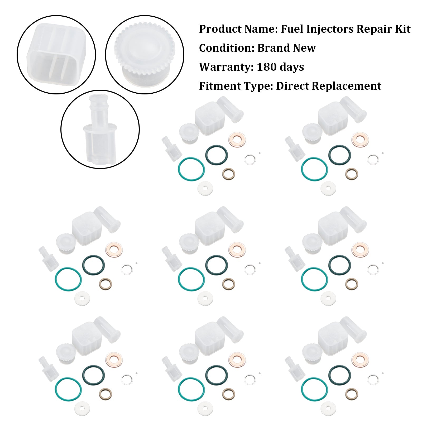 PALASER 8PCS Fuel Injector Repair Kit Fit Chevy Fit GMC Duramax 6.6L 2004-2005 Diesel - Image 10