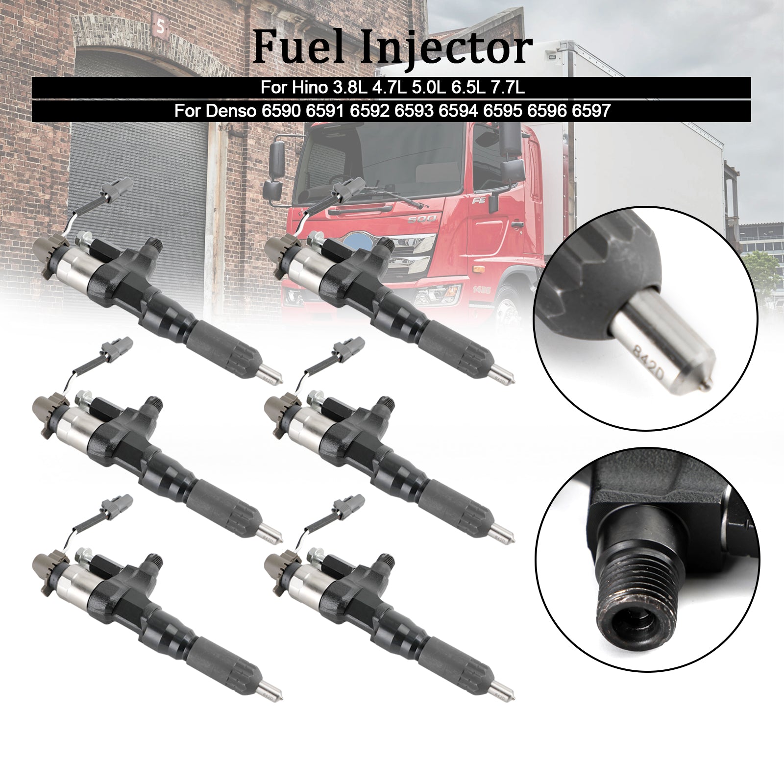 PALASER Denso 6590 6591 6592 6593 6594 6595 6596 6597 6PCS Fuel Injectors 095000-6593 CB84034501S 095000-6594 - Image 7