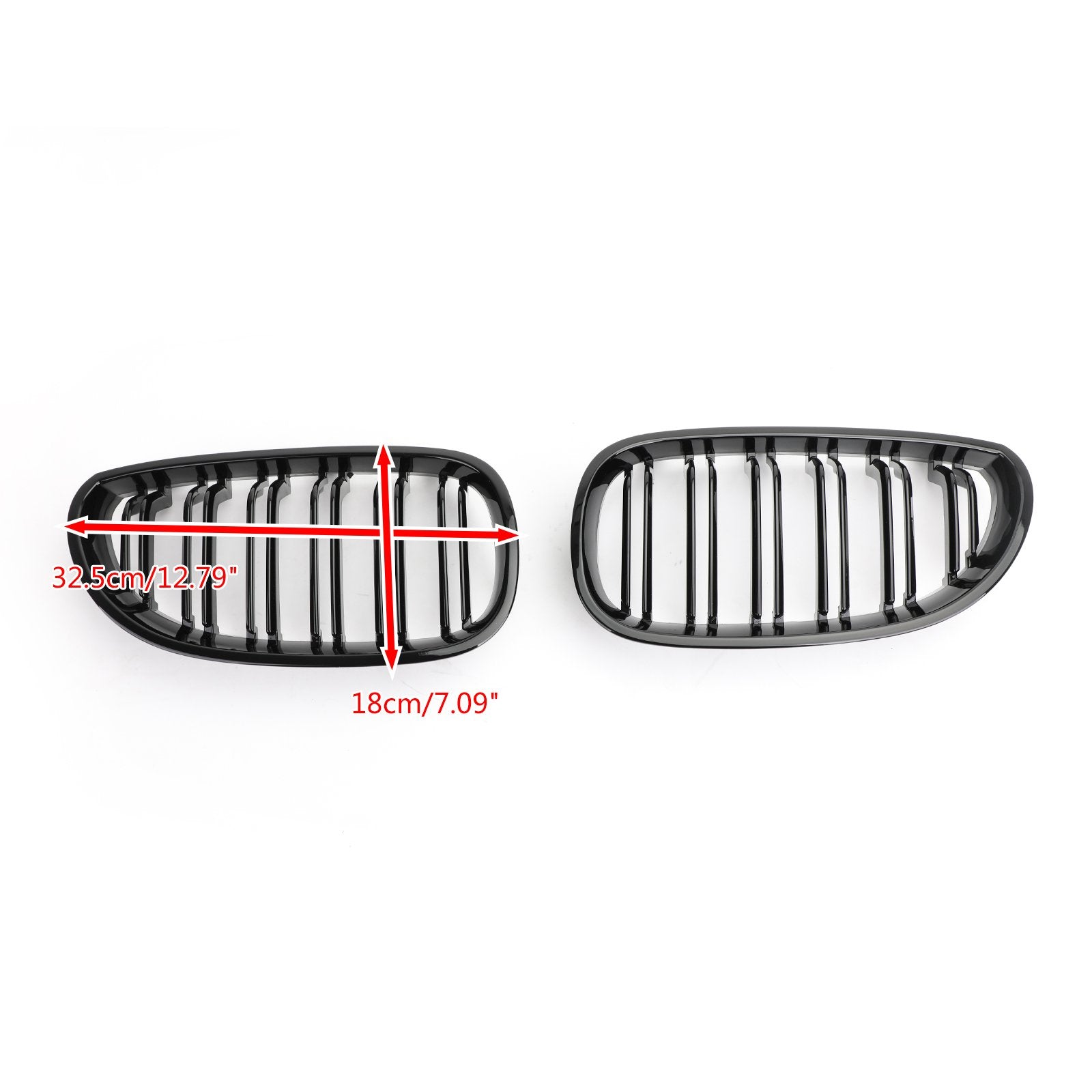 PALASER Glossy Black Front Sport Kidney Grille ABS For 2004-2009 BMW E60 E61 M5 520i 530i - Image 2