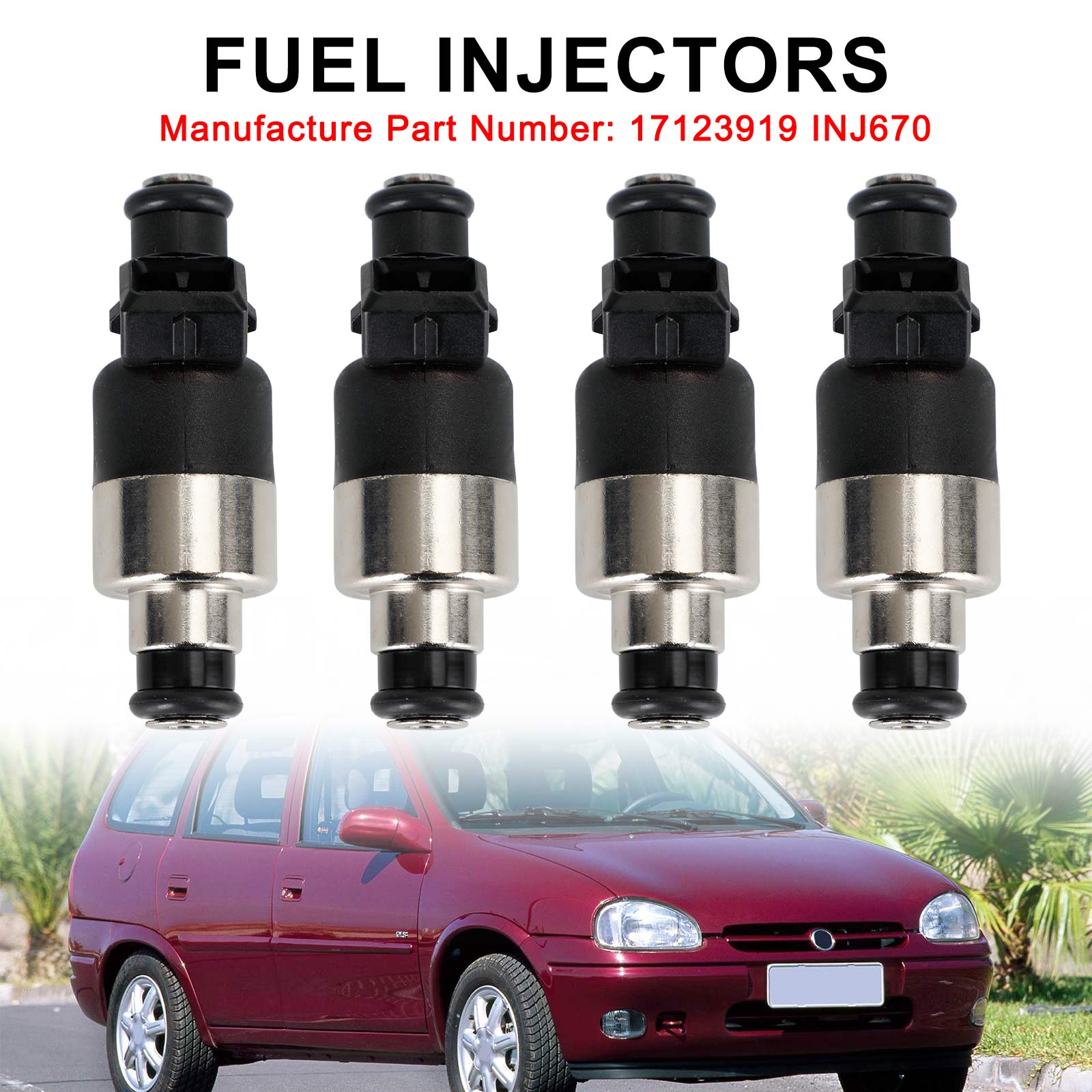 PALASER 1996-1998 Chevrolet Corsa 17123919 INJ670 Fuel Injectors