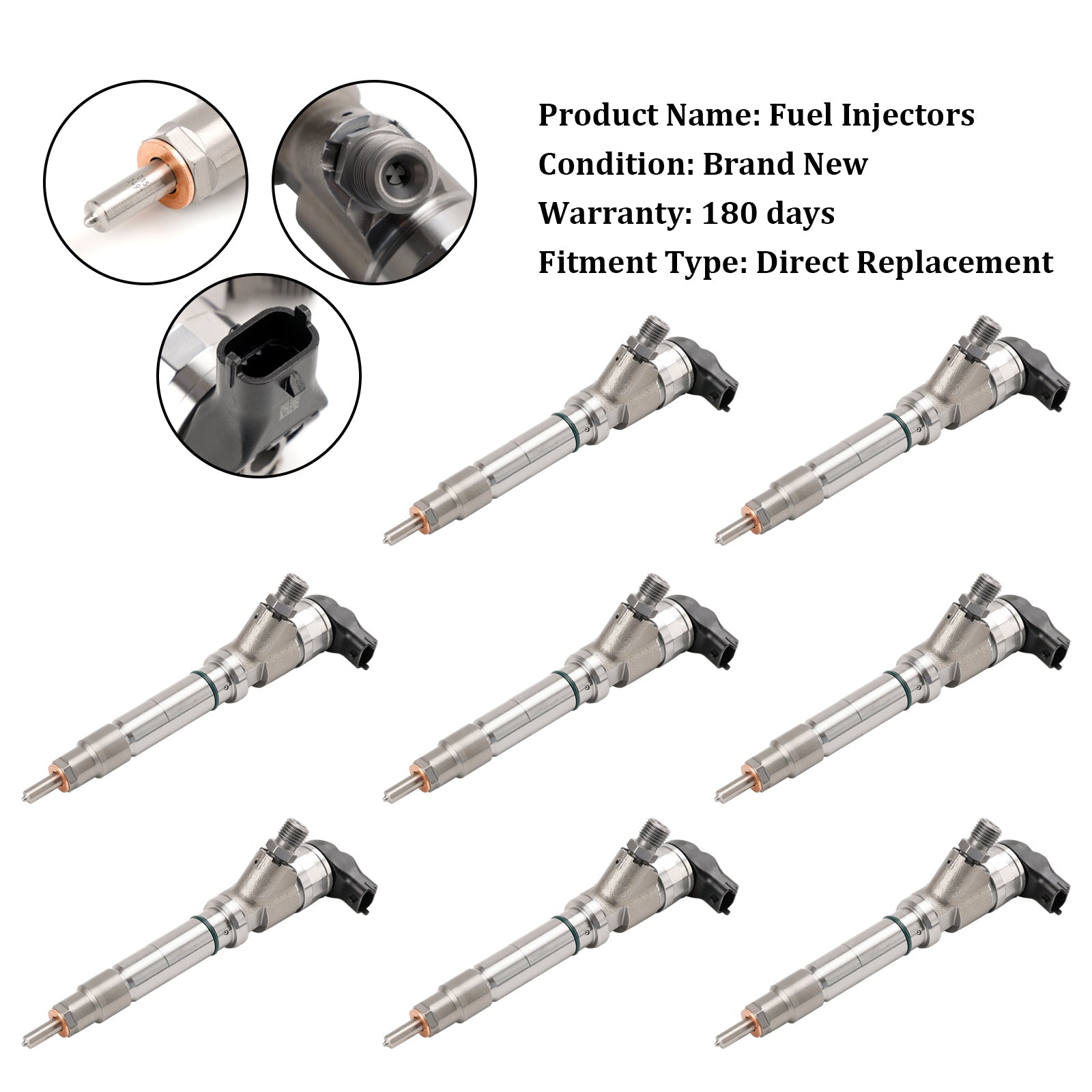 PALASER 2006-2007 Chevrolet Express 2500/3500 6.6L V8 Diesel 8PCS Fuel Injector 0445120042 0445120082 19208742 - Image 12