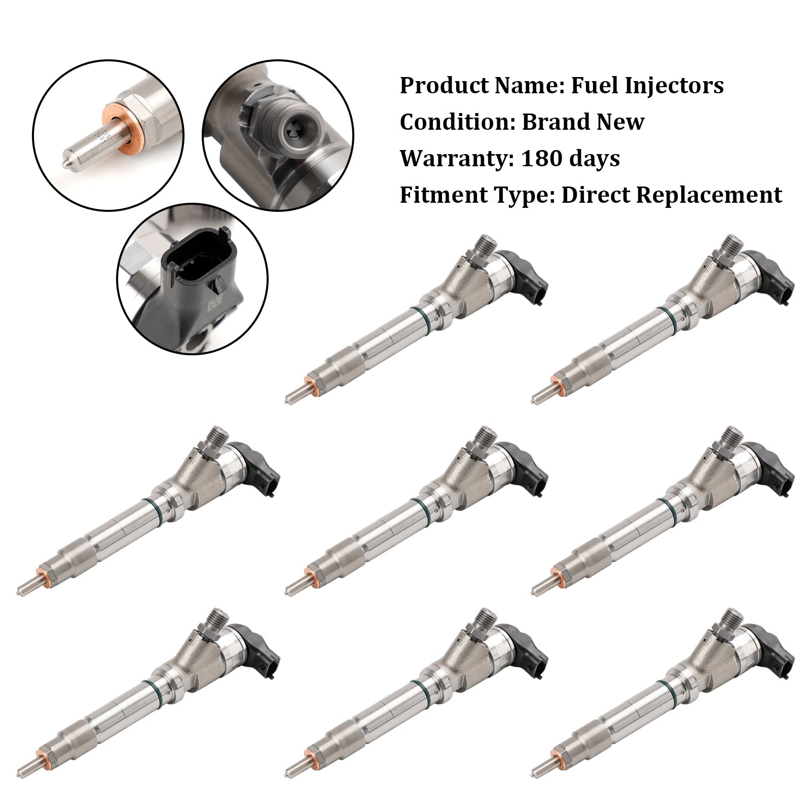 PALASER 2006 Hummer H1 6.6L V8 Diesel 8PCS Fuel Injector 0445120042 0445120082 19208742 - Image 11