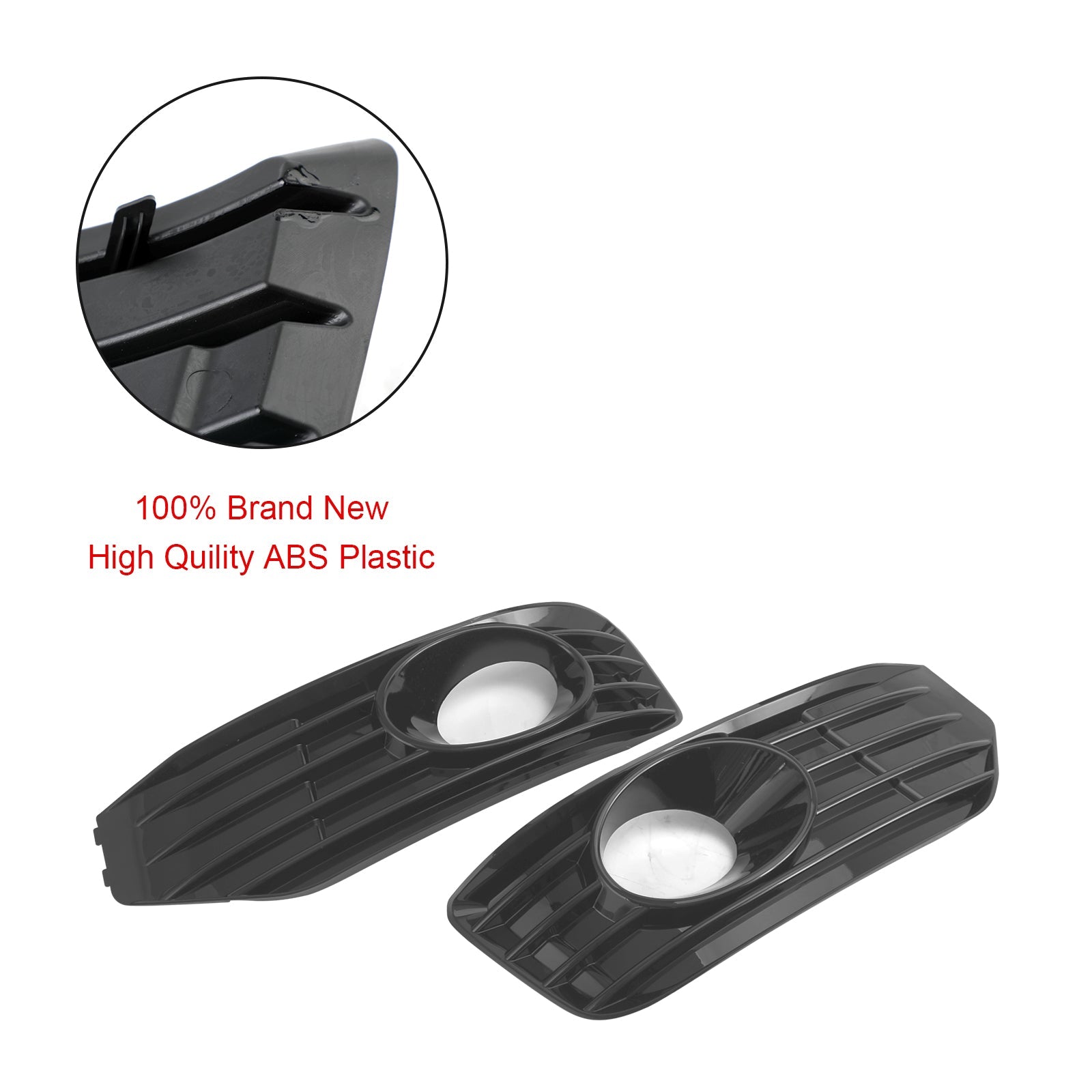 PALASER 2010-15 Vw Transporter Caravelle T5 T5.1 S-line Fog Lamp Light Cover Insert S-line Grill Gloss Black - Image 9