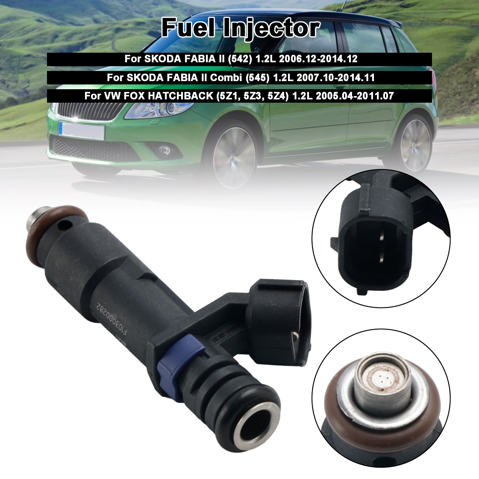 PALASER 2006.12-2014.12 Skoda Fabia Ii 1.2L Fuel Injectors 03D906031G - Image 6