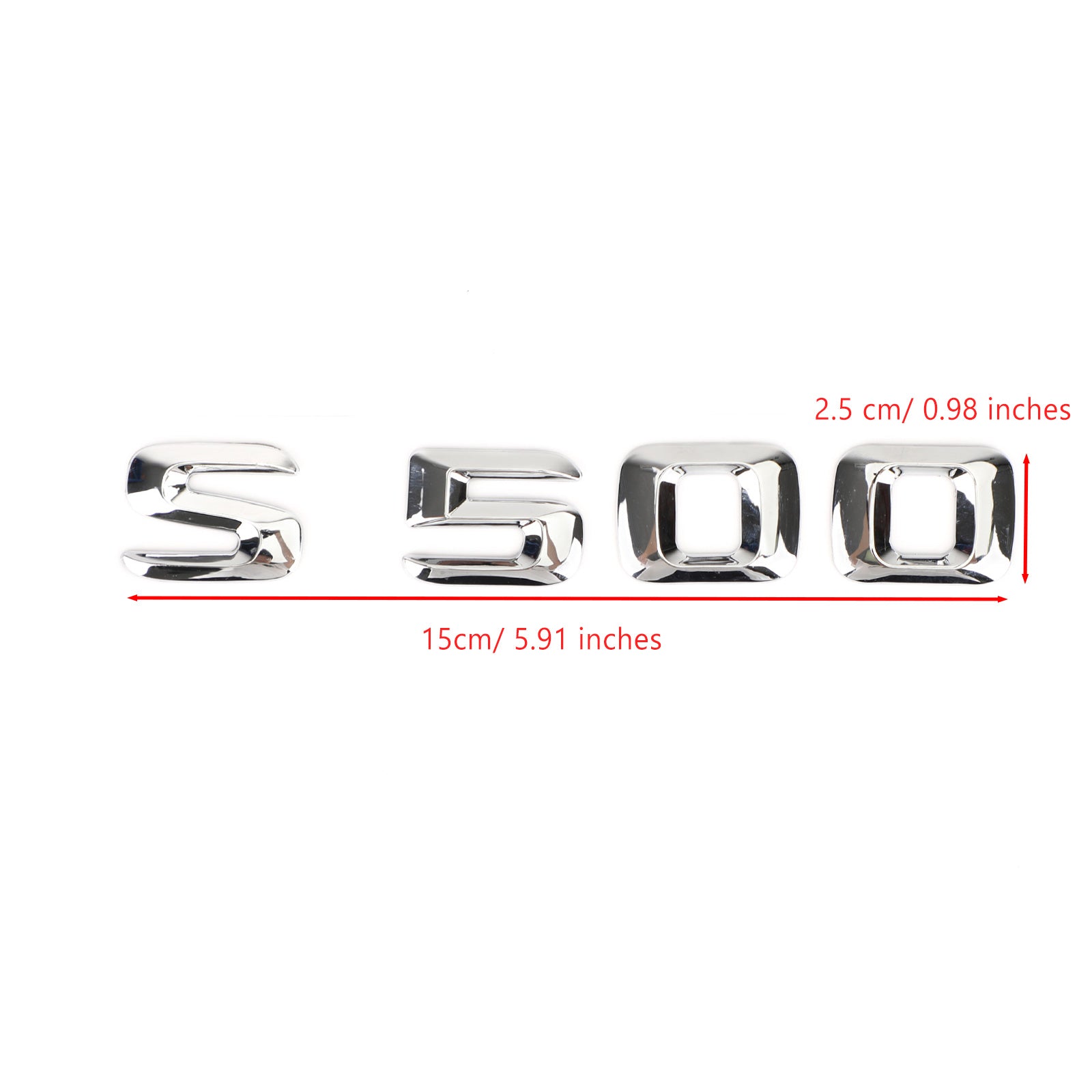 PALASER Rear Trunk Emblem Badge Nameplate Decal Letters Numbers Fit Mercedes S500 Chrome - Image 2