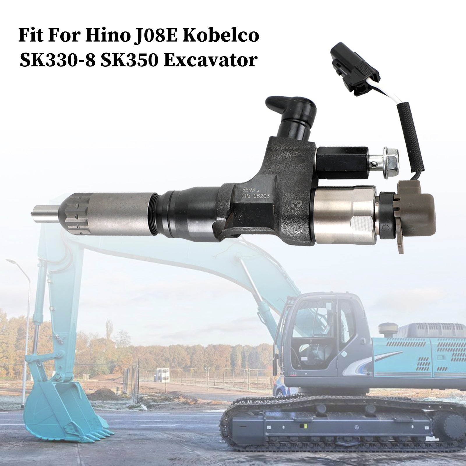 PALASER Hino J08E Kobelco SK330-8 SK350 Excavator Fuel Injectors 095000-6593 CB84034501S 23670-E0010 VH23670E0011 - Image 6