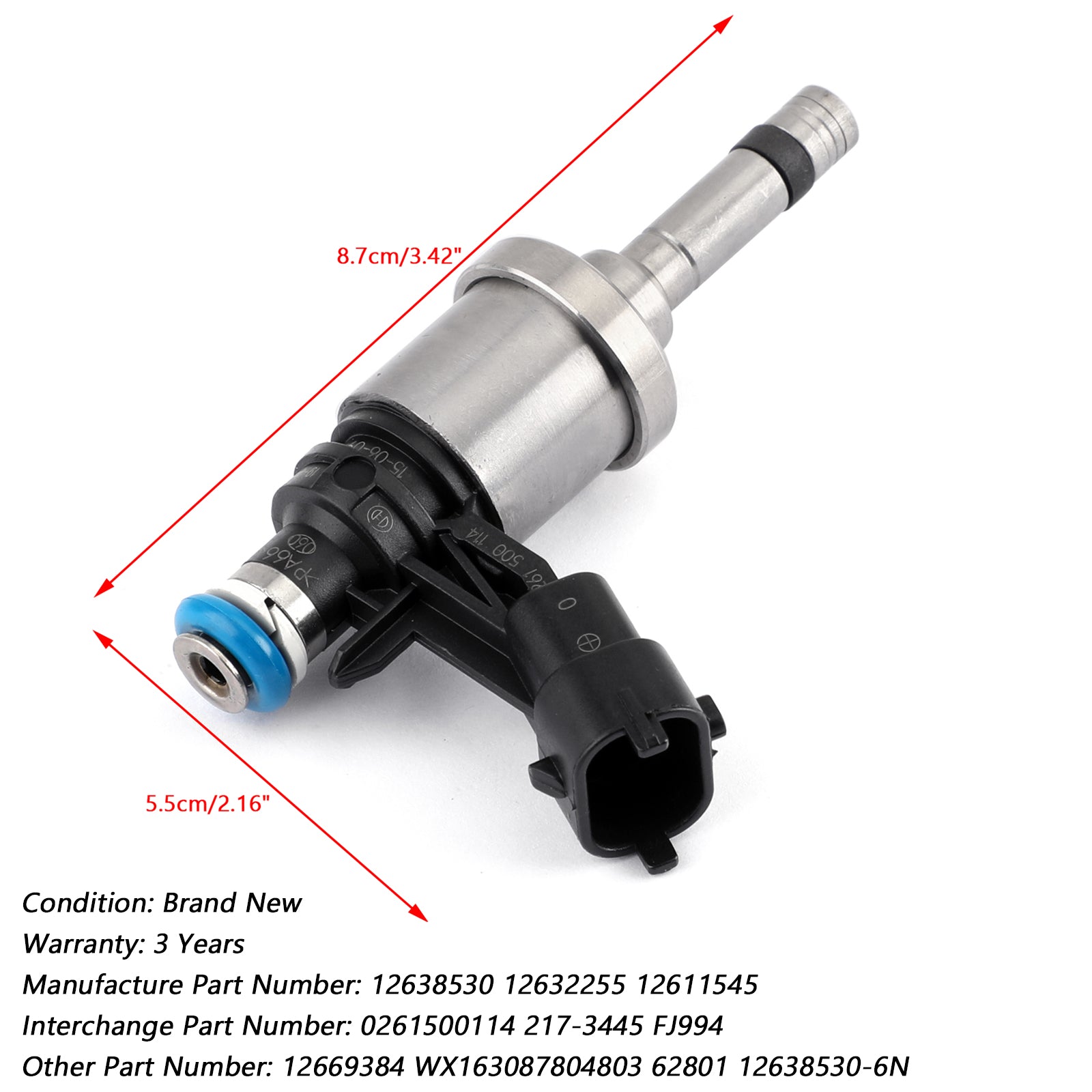 PALASER 2009-2011 GMC Acadia 3.6L V6 6PCS Fuel Injectors 12638530 - Image 2