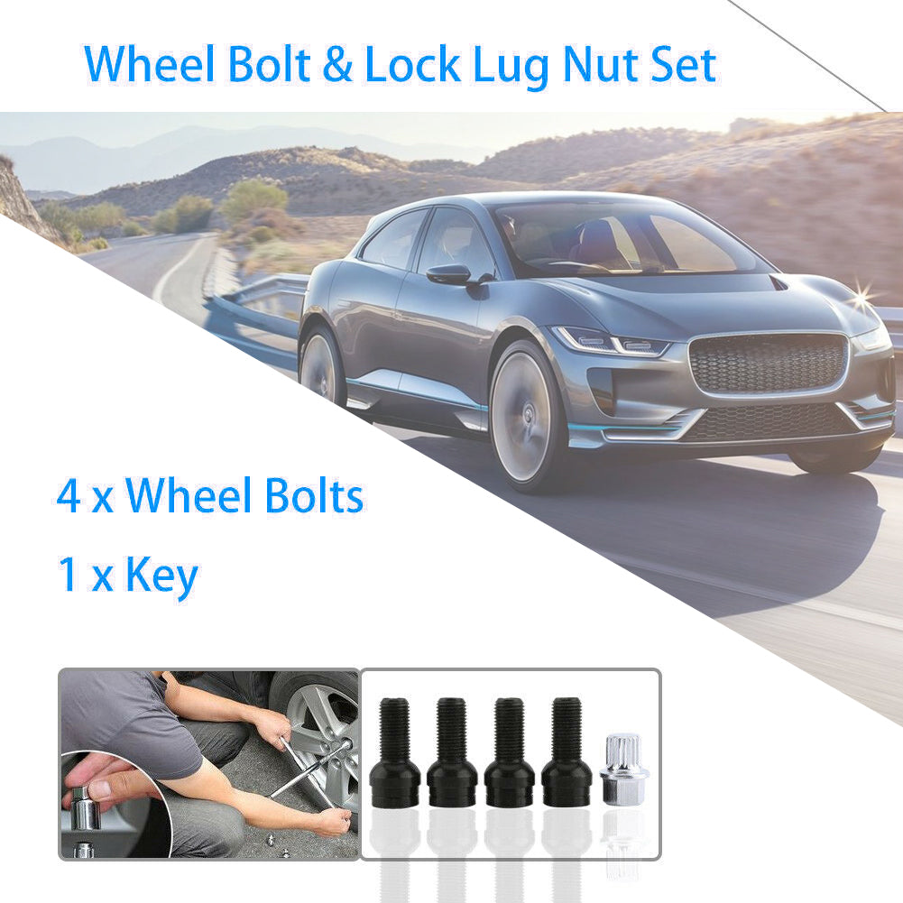 PALASER 4+1 17mm Steel Wheel Bolt & Lock Lug Nut Set With Key For Vw Golf Audi - Image 6