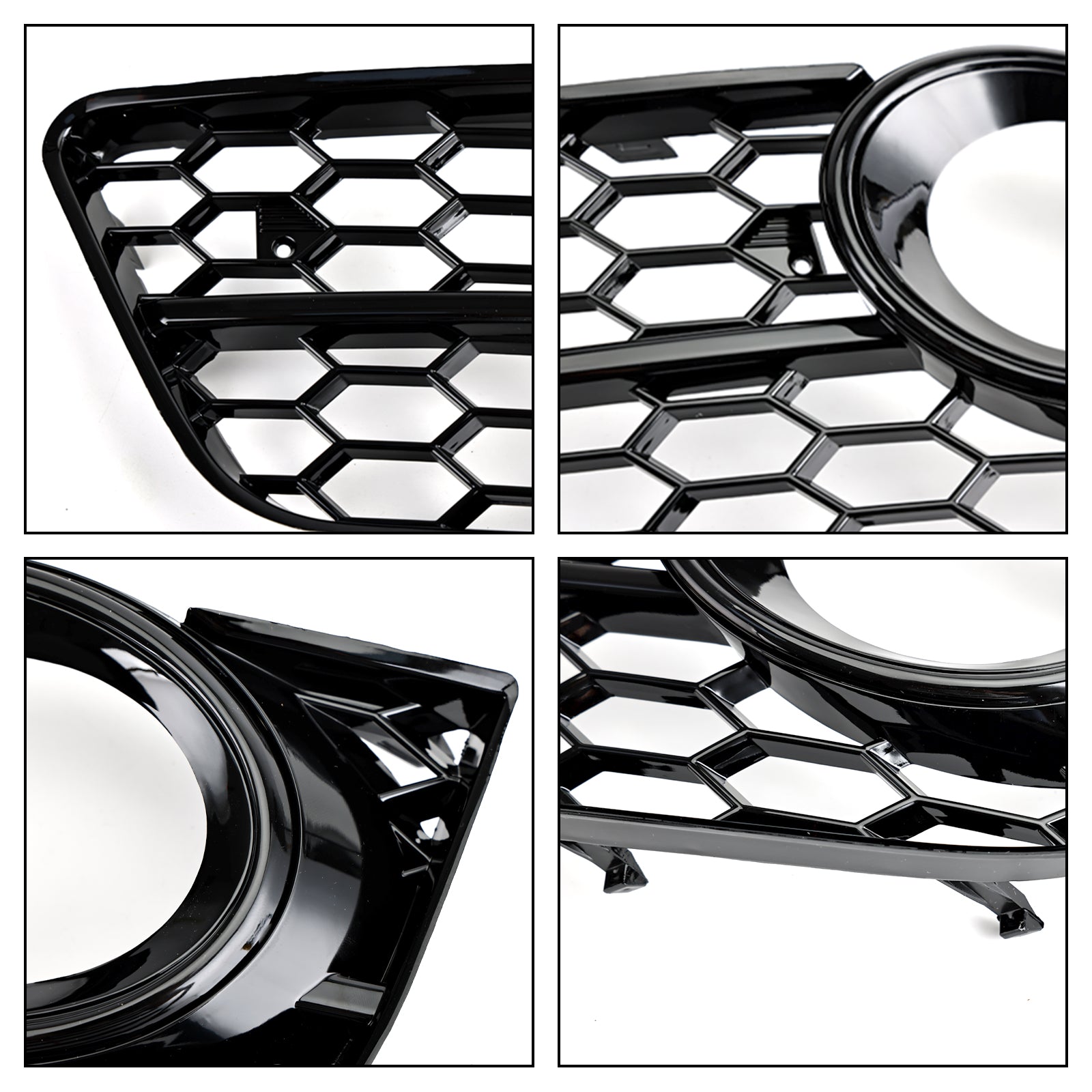 PALASER 2007-2011 Audi A5 Standart Style Pair Honeycomb Front Fog Lamp Cover Grill 1522024 - Image 3