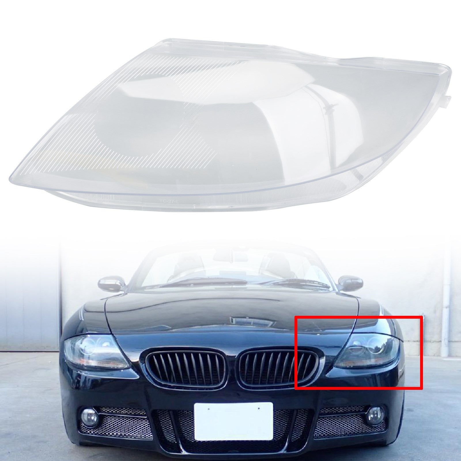 PALASER Headlight Cover Headlamp Lens Left For BMW Z4 E85 2003-2008 Clear - Image 14