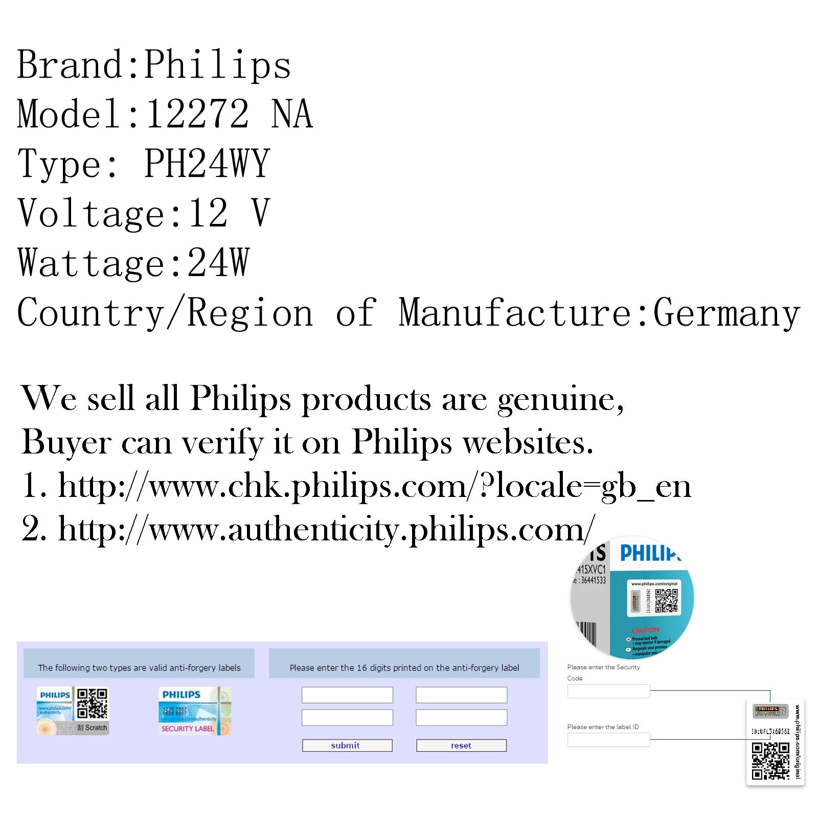 PALASER For Philips 12272 Na Turn Signal Bulb 24 Watt HPC24WY 12V/24W 2200K Orange Light - Image 4