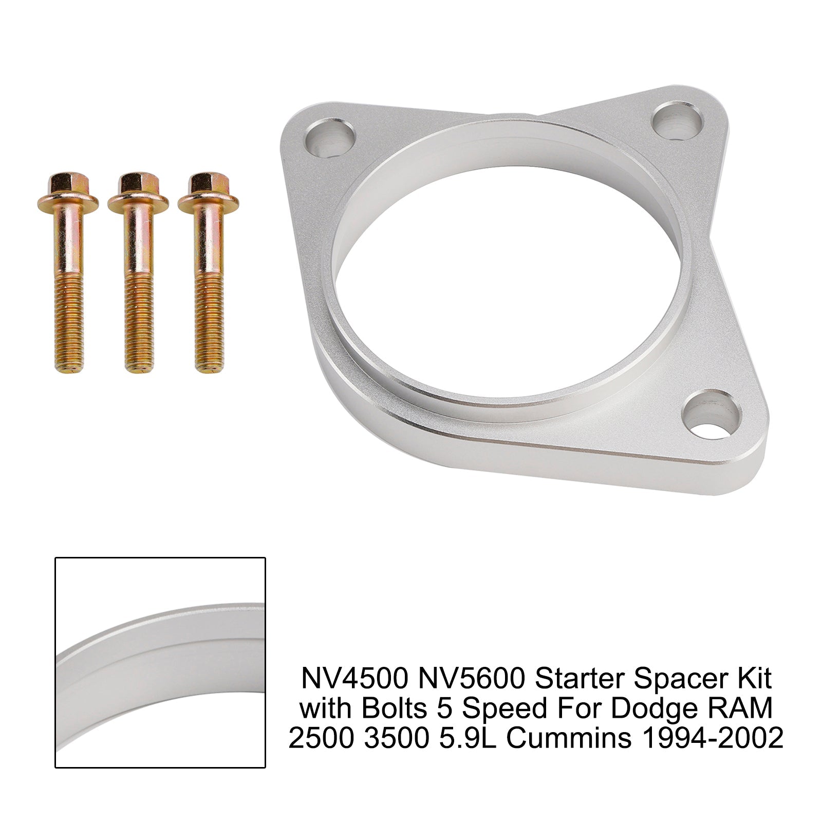 PALASER NV4500 NV5600 Starter Spacer Kit With Bolts 5 Speed For Dodge Ram 2500 3500 5.9L