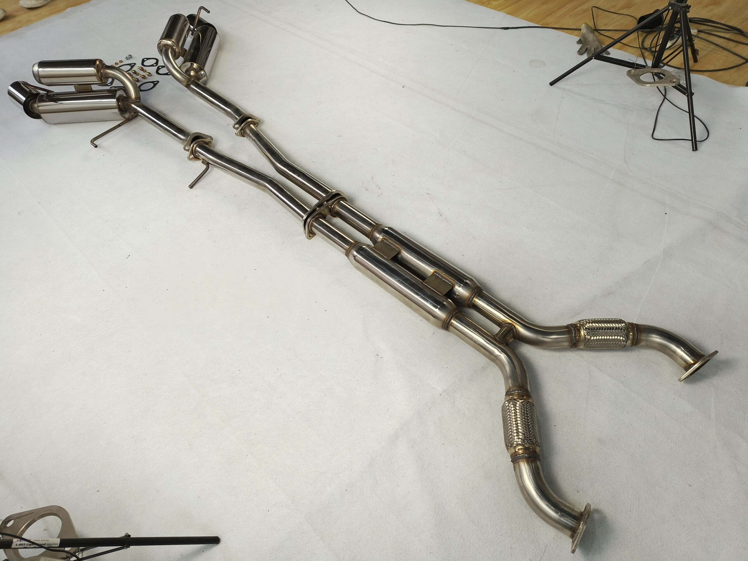 PALASER 03-07 Infiniti G35 Coupe 4.5'' Rolled Muffler Tip Catback Exhaust System - Image 3