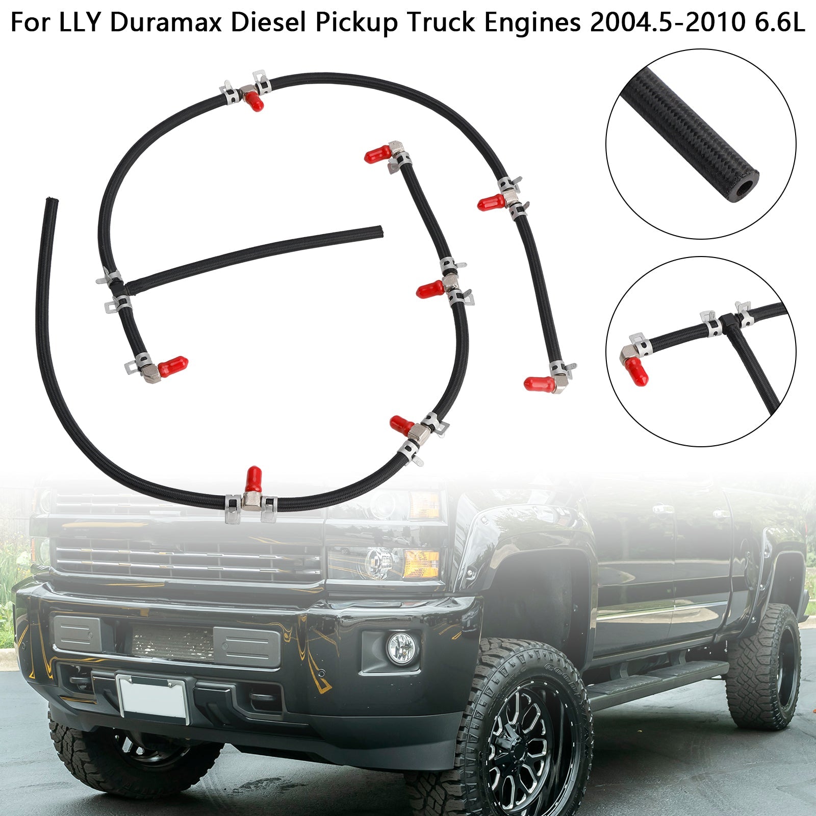PALASER 2004-2010 Duramax Diesel Truck Engines 6.6L Fuel Injector Return Line Kit 97328733 8973287331 - Image 5