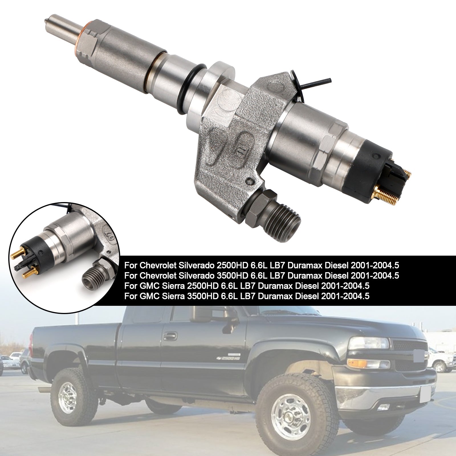 PALASER 2001-2004.5 Chevy Silverado 2500HD/3500HD 6.6L LB7 Duramax Diesel 1PCS Fuel Injector 0445120008 0986435502 97208074 - Image 7