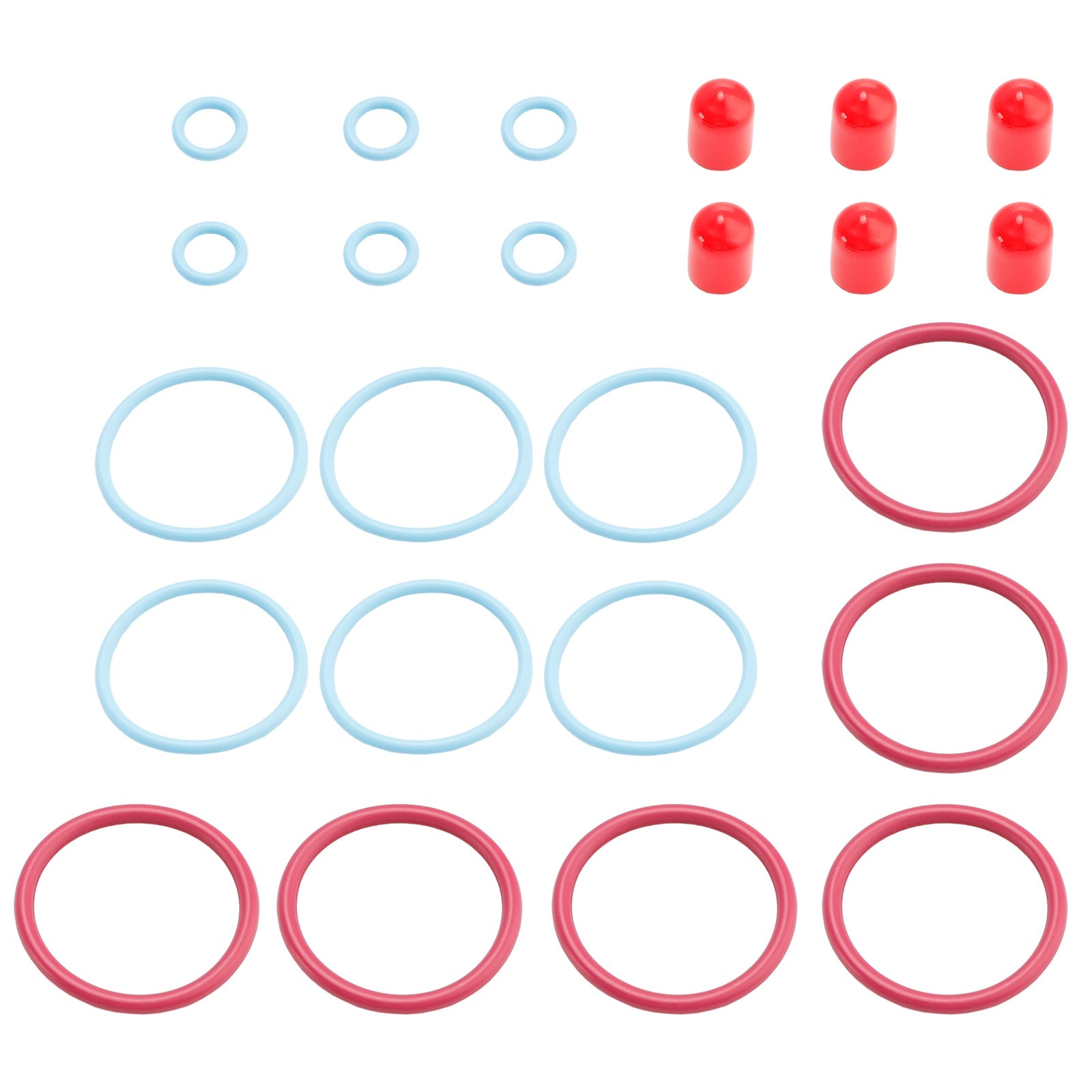 PALASER Caterpillar Cat C15/3406E External 6Pcs Fuel Injectors Seal O-ring Kit 2481394 1895390 - Image 14
