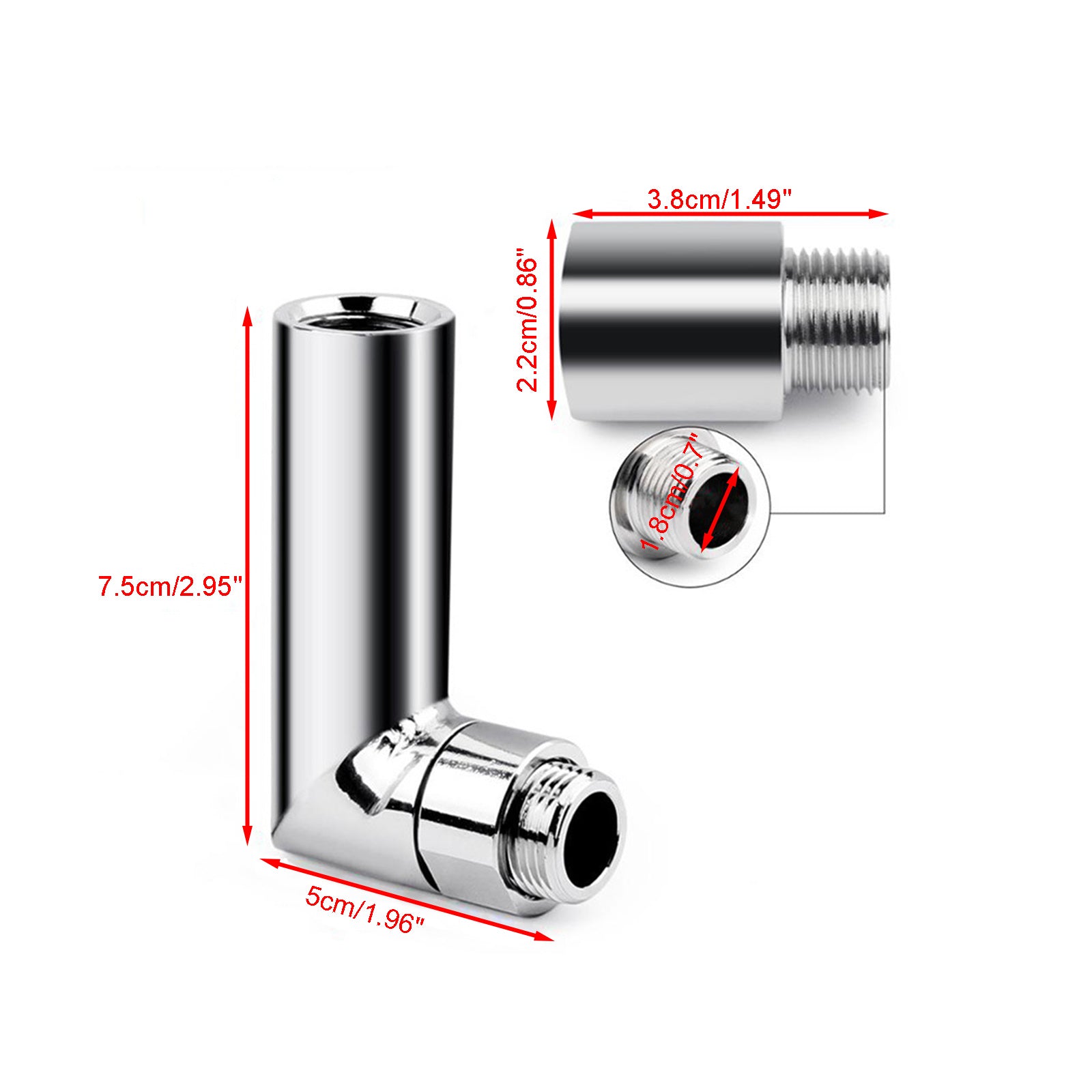 PALASER M18*1.5 90 Degrees Oxygen Spacer Sensor Angled Extender O2 Bung Extension - Image 2