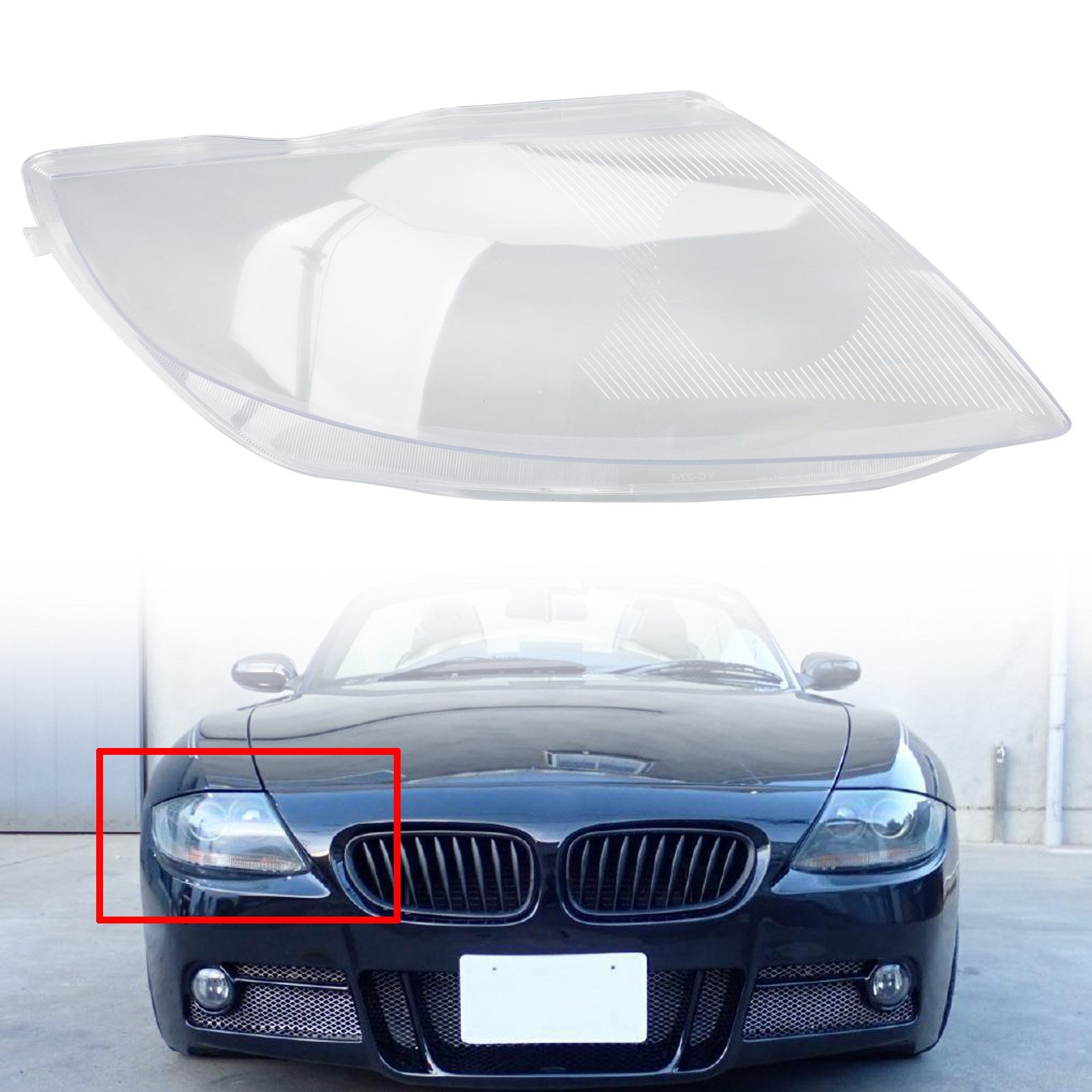 PALASER Headlight Cover Headlamp Lens Left For BMW Z4 E85 2003-2008 Clear - Image 12
