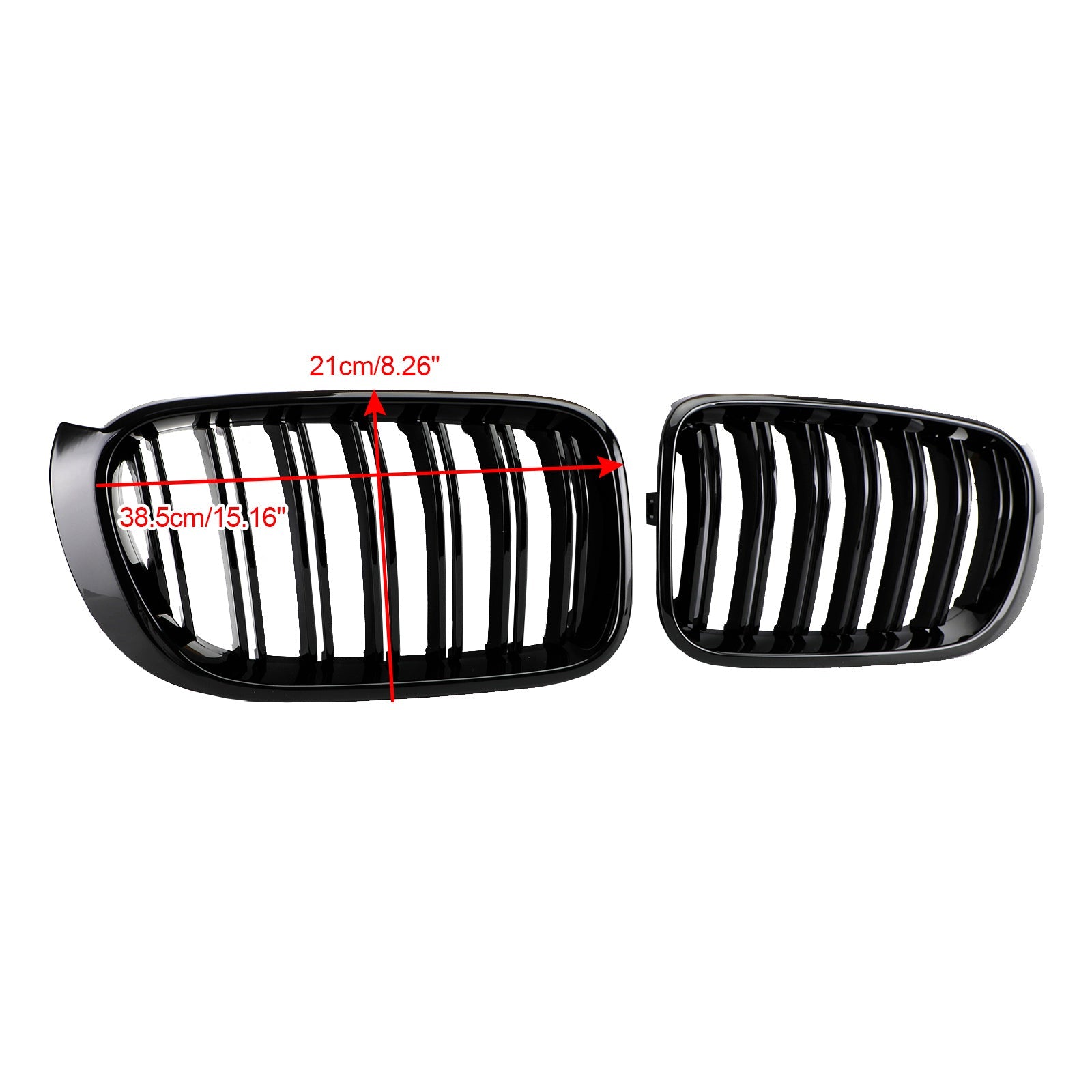 PALASER 2014-2017 BMW X3 F25 X4 F26 Gloss Black Front Bumper Kidney Grille Grill - Image 4