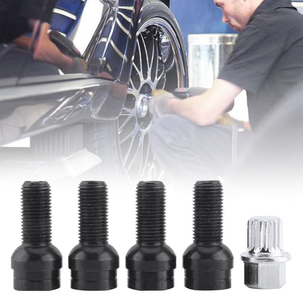 PALASER 4+1 17mm Steel Wheel Bolt & Lock Lug Nut Set With Key For Vw Golf Audi - Image 3