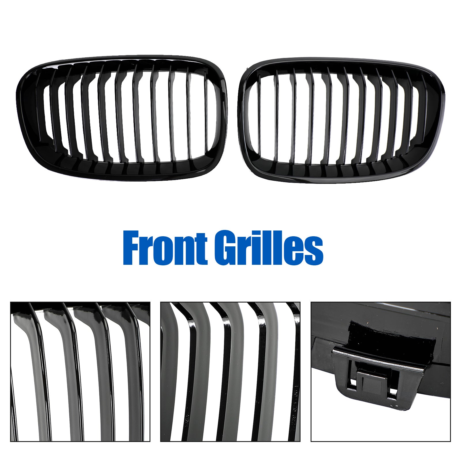 PALASER 12-14 BMW 1-Series F20 F21 3-Door Pre-facelift 2PCS Front Bumper Kidney Grill 551137239021 51137262119 - Image 9
