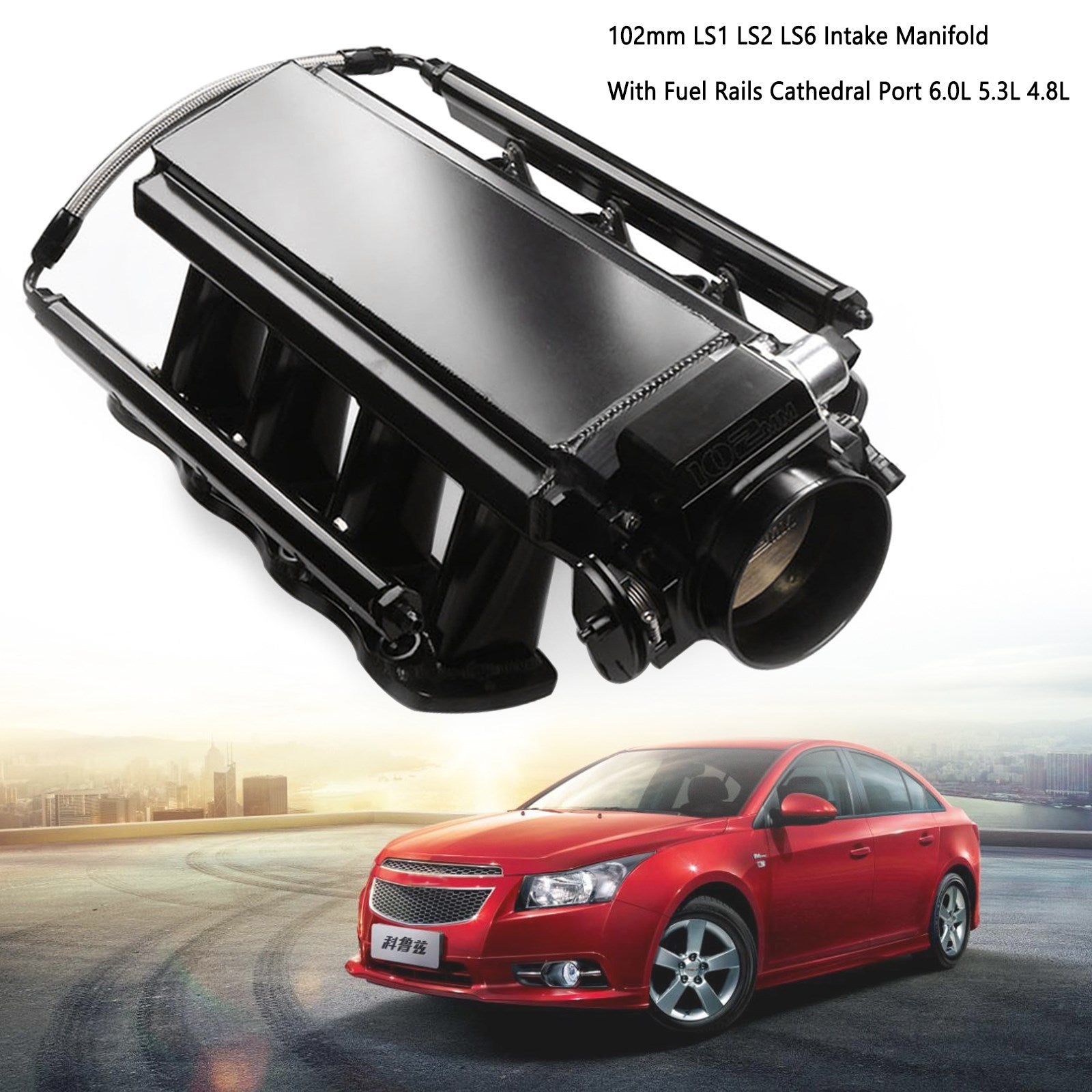 PALASER LS1 LS2 LS6 102Mm Intake Manifold W/ Fuel Rails Cathedral Port For 6.0L 5.3L 4.8L - Image 4