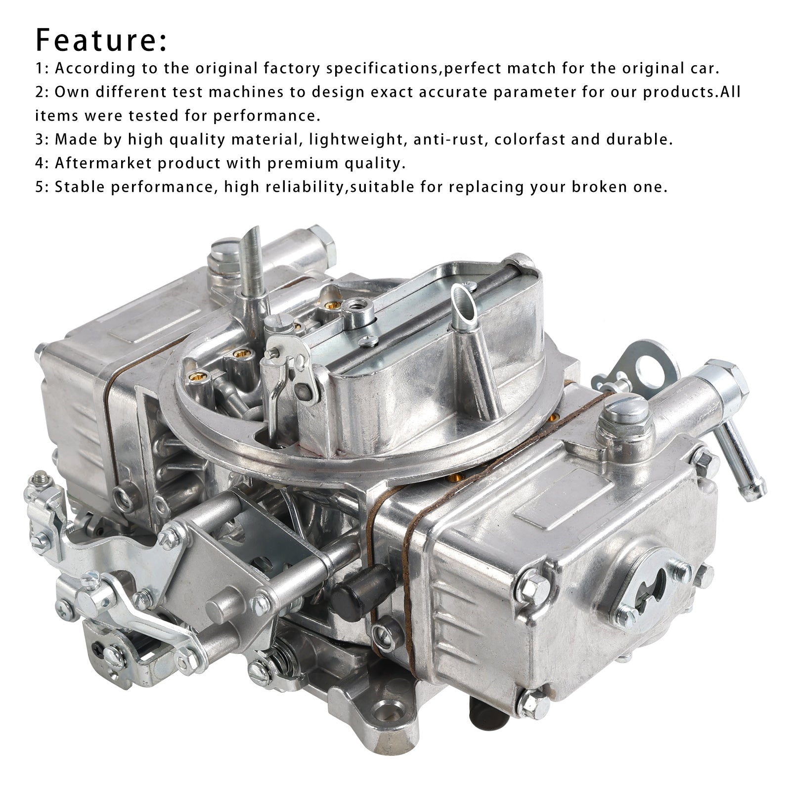 PALASER Holley Brawler Diecast Carb 4150 650CFM Carburetor Manual Choke BR-67277 - Image 8