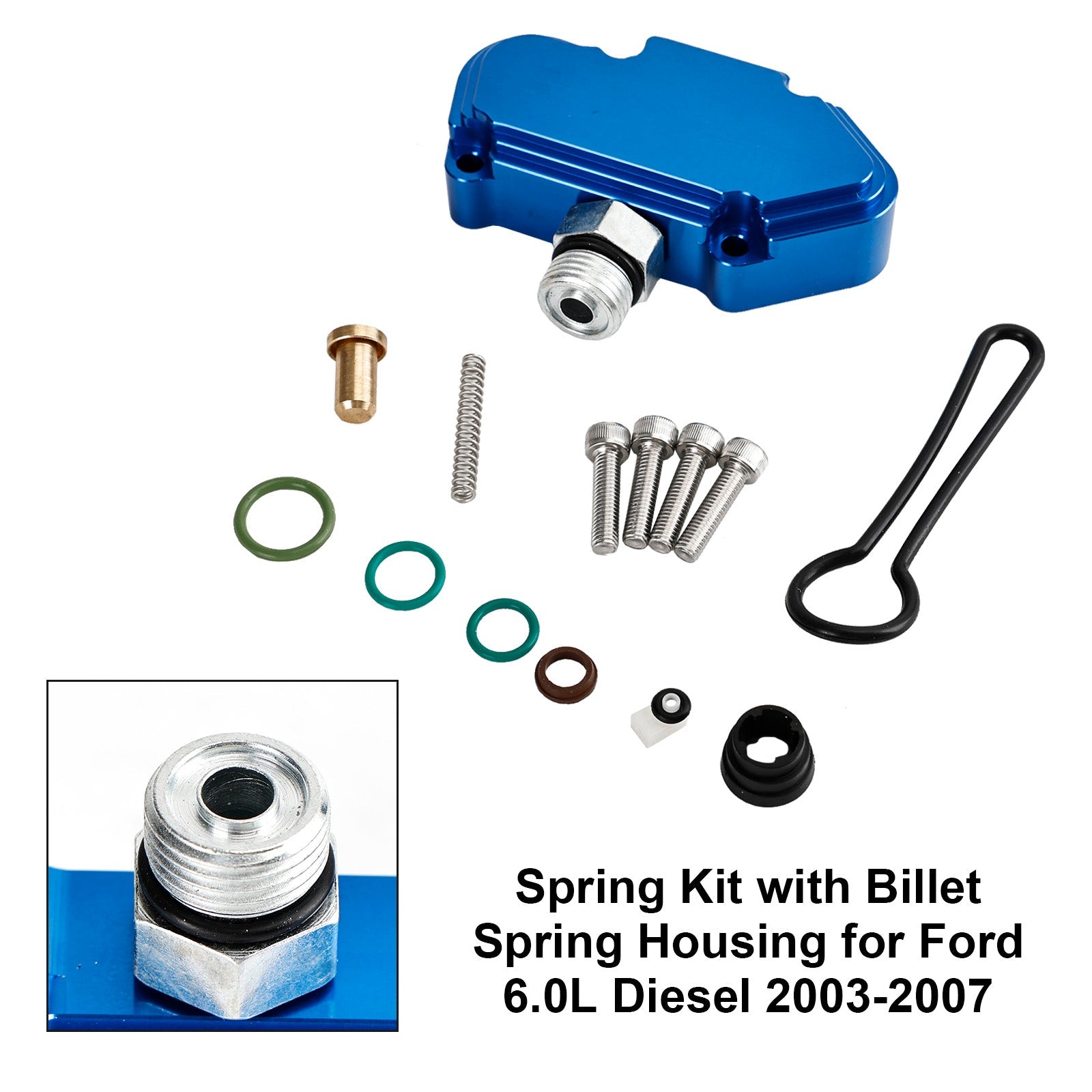 PALASER 2003-2007 Ford 6.0L Diesel F-series And Excursion Spring Kit With Billet Spring Housing - Image 6