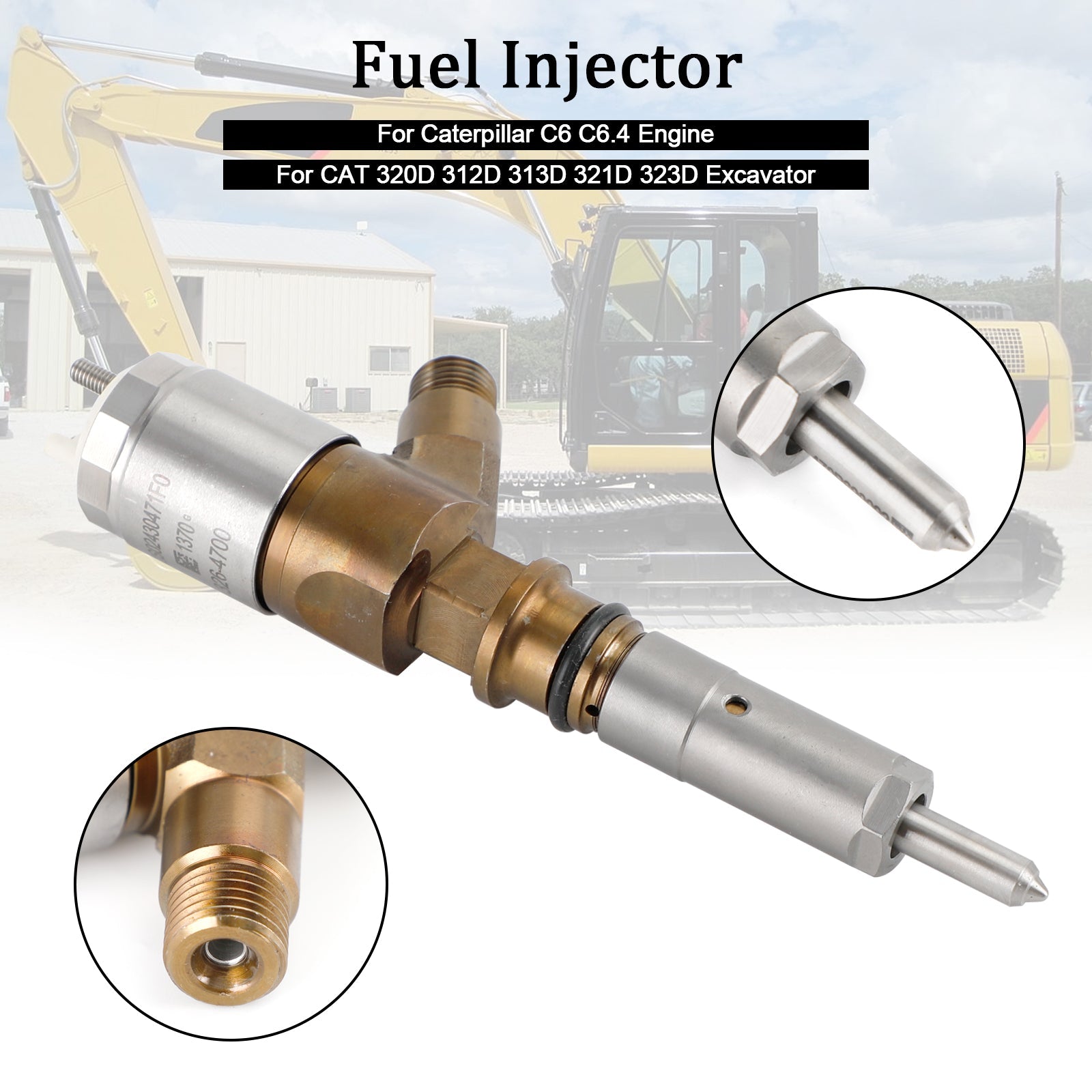 PALASER Caterpillar C6 C6.4 Fit Cat 320D Excavator 1PCS Fuel Injector 3264700 10R-7675 - Image 9