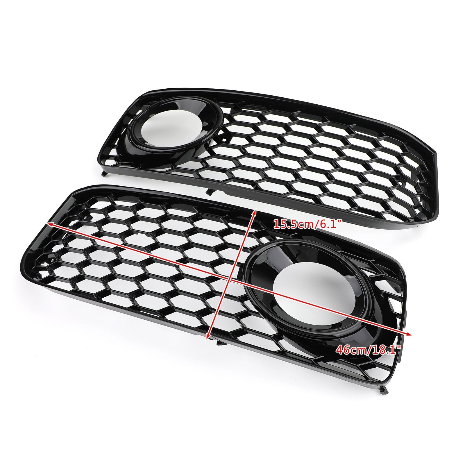 PALASER 2008-2012 A5 S-line S5 B8 RS5 L+r Fog Light Grill Grille Black Trim - Image 2